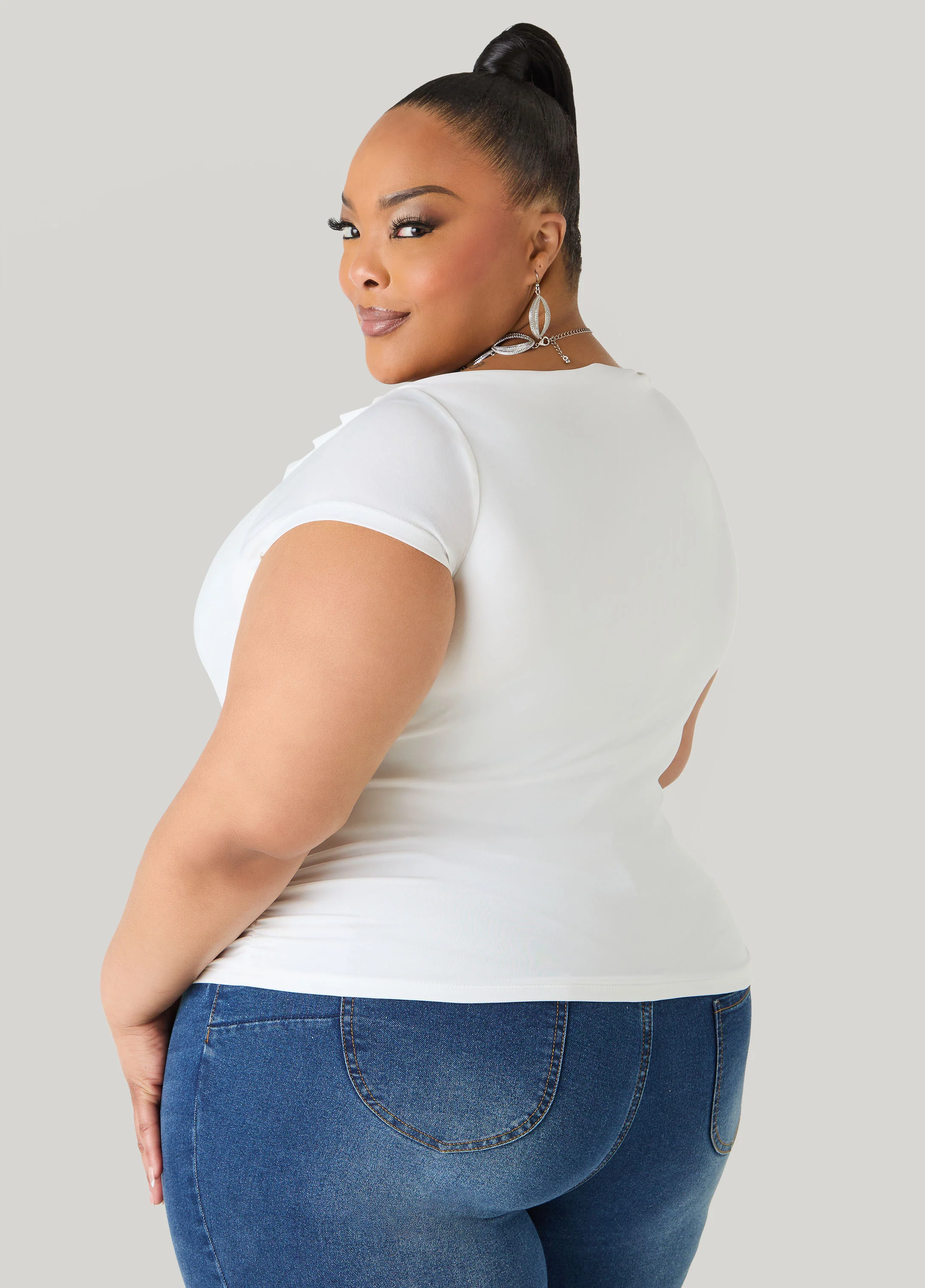 Ruched Cowl Neck Top - Image 14