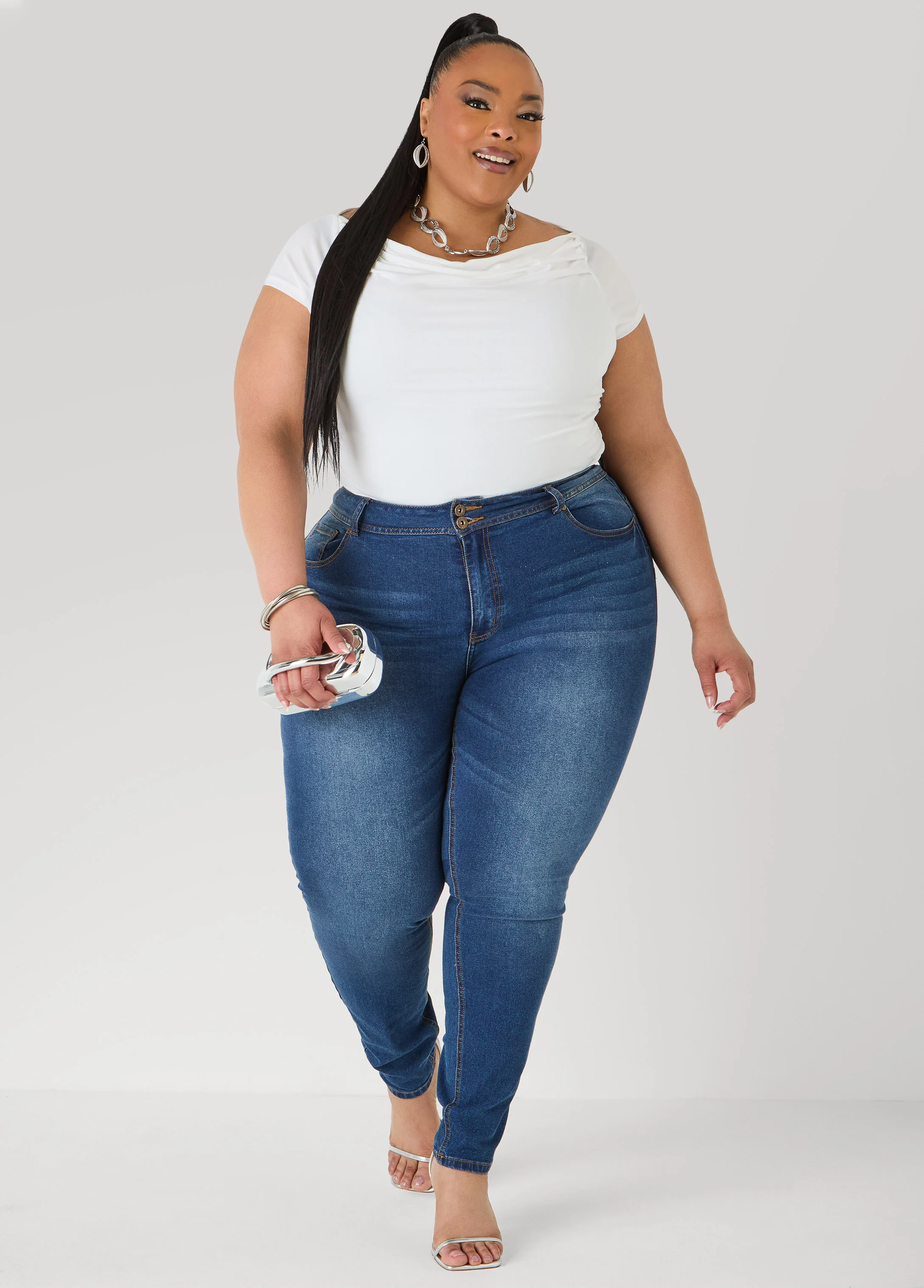 Ruched Cowl Neck Top - Image 15