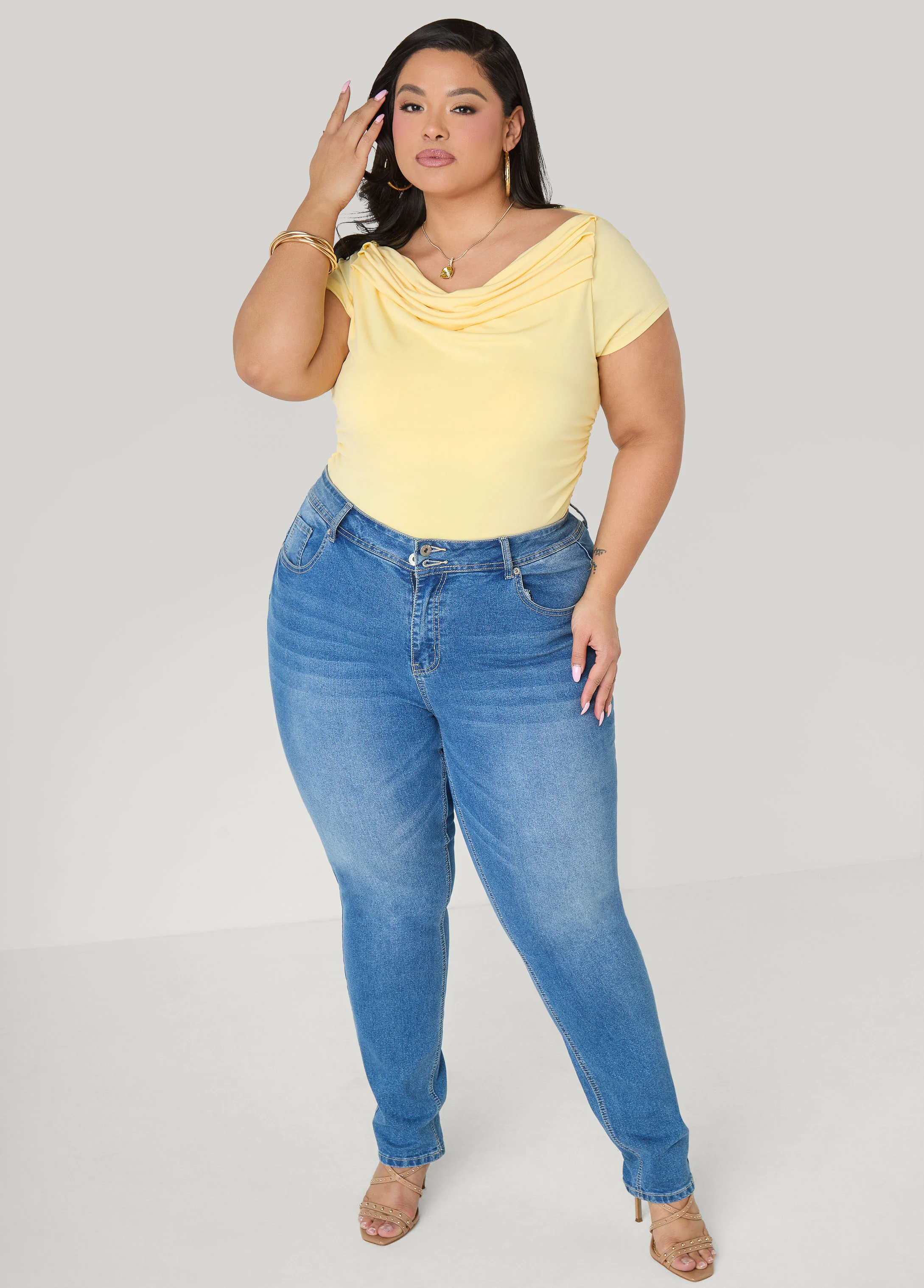 Ruched Cowl Neck Top - Image 19