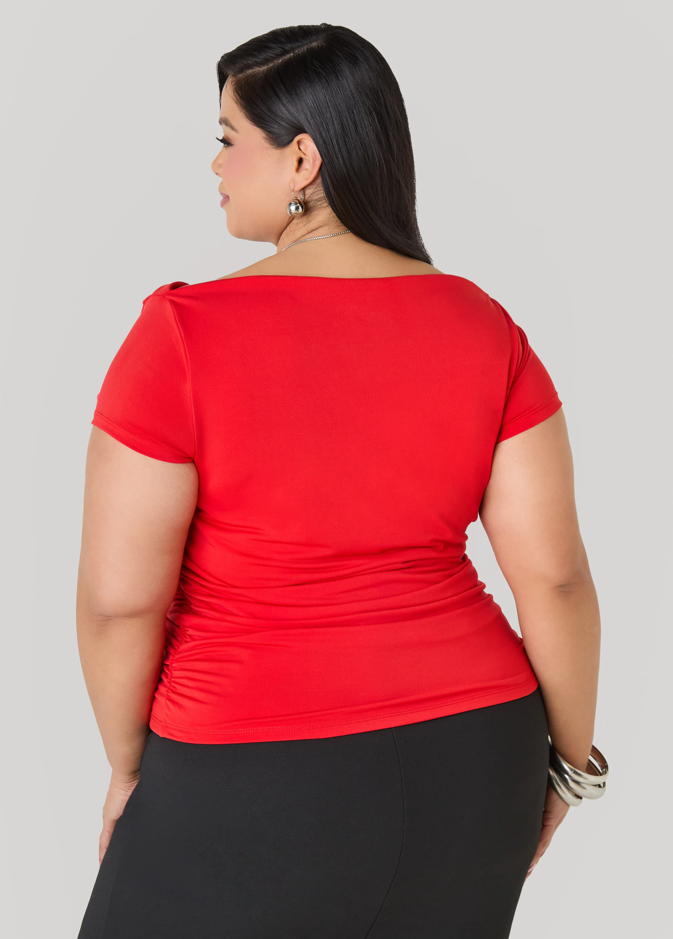 Ruched Cowl Neck Top - Image 2
