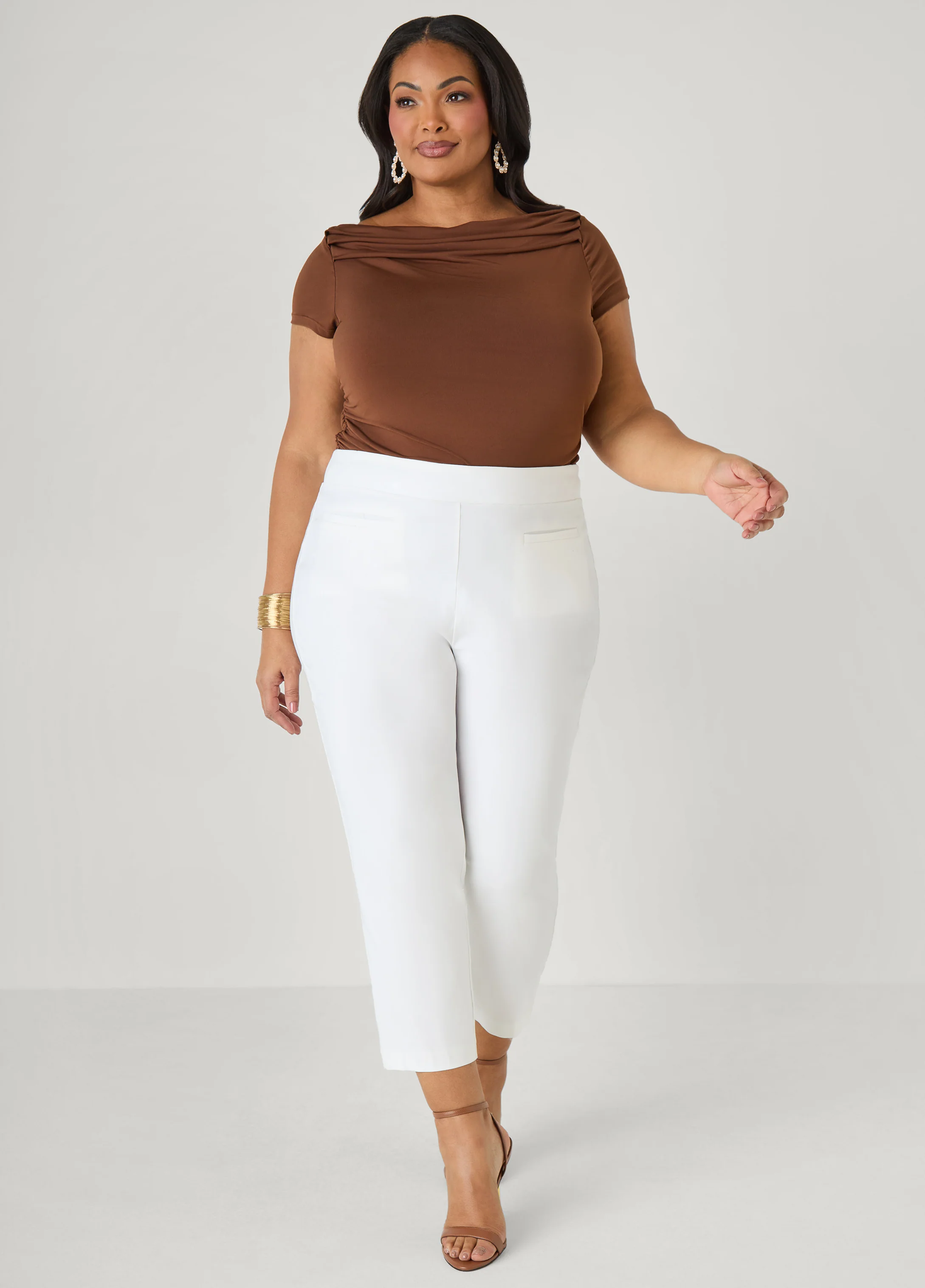 Ruched Cowl Neck Top - Image 7