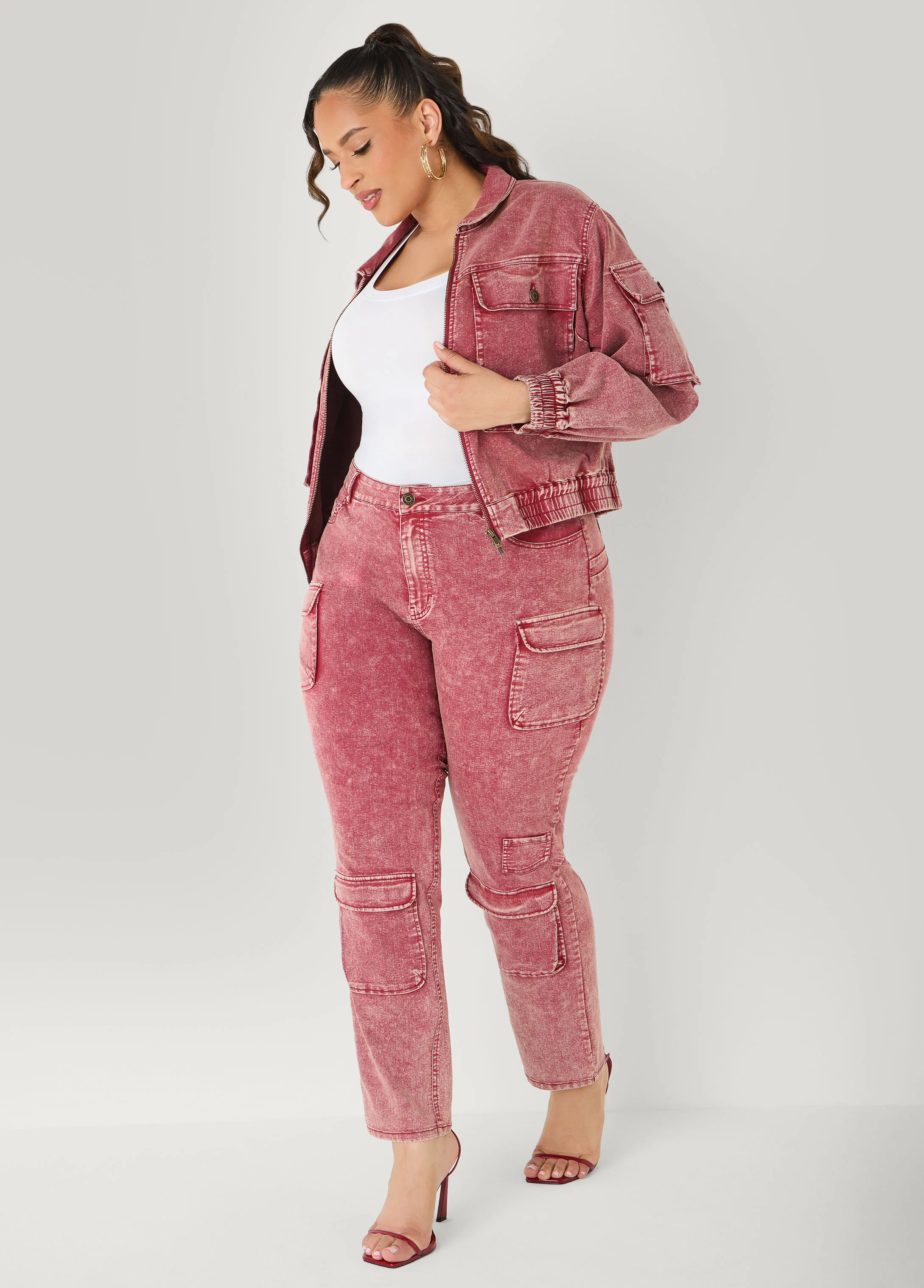 Stonewash Denim Cargo Jacket - Image 3
