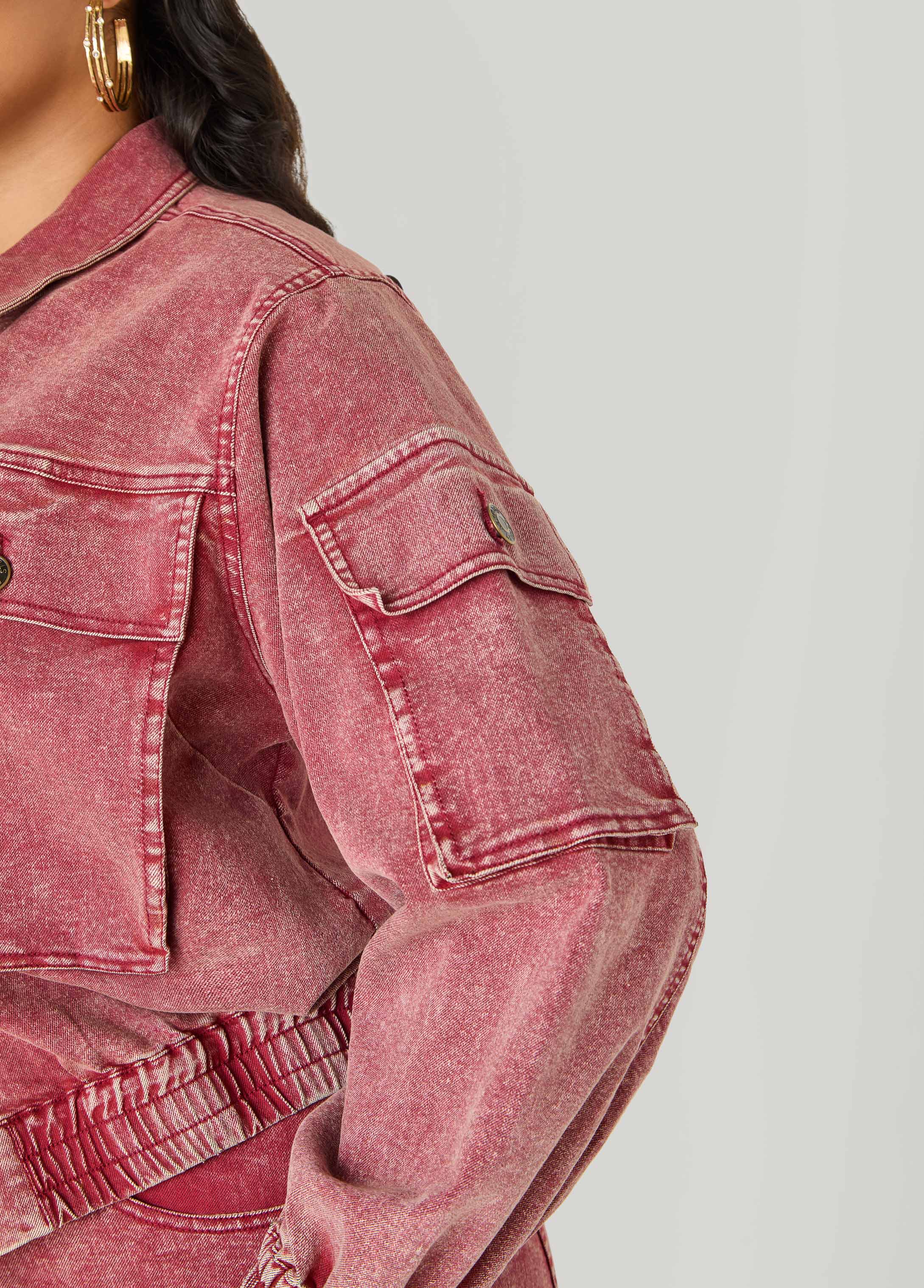 Stonewash Denim Cargo Jacket - Image 4