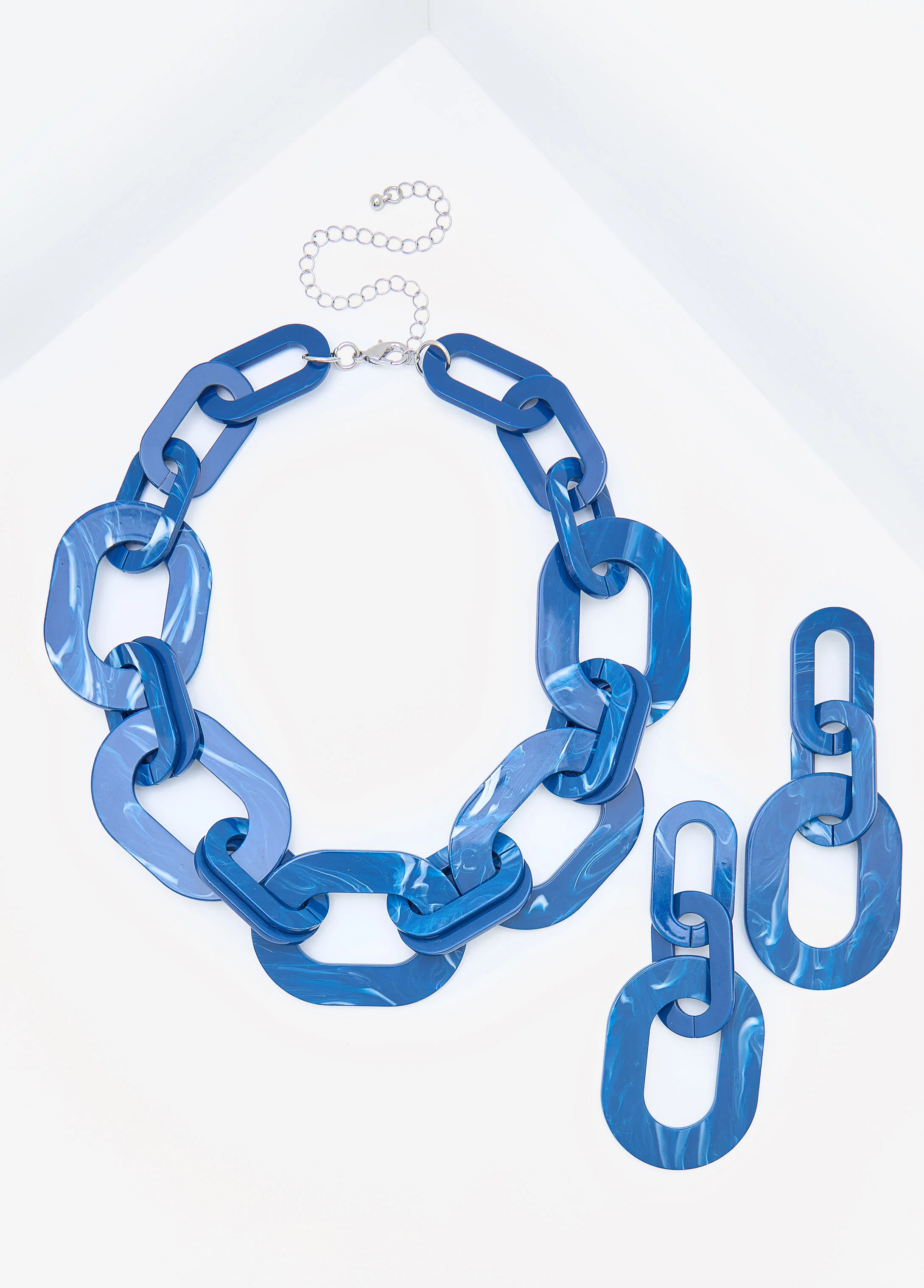 Marble Chain Link Necklace Set - Image 2