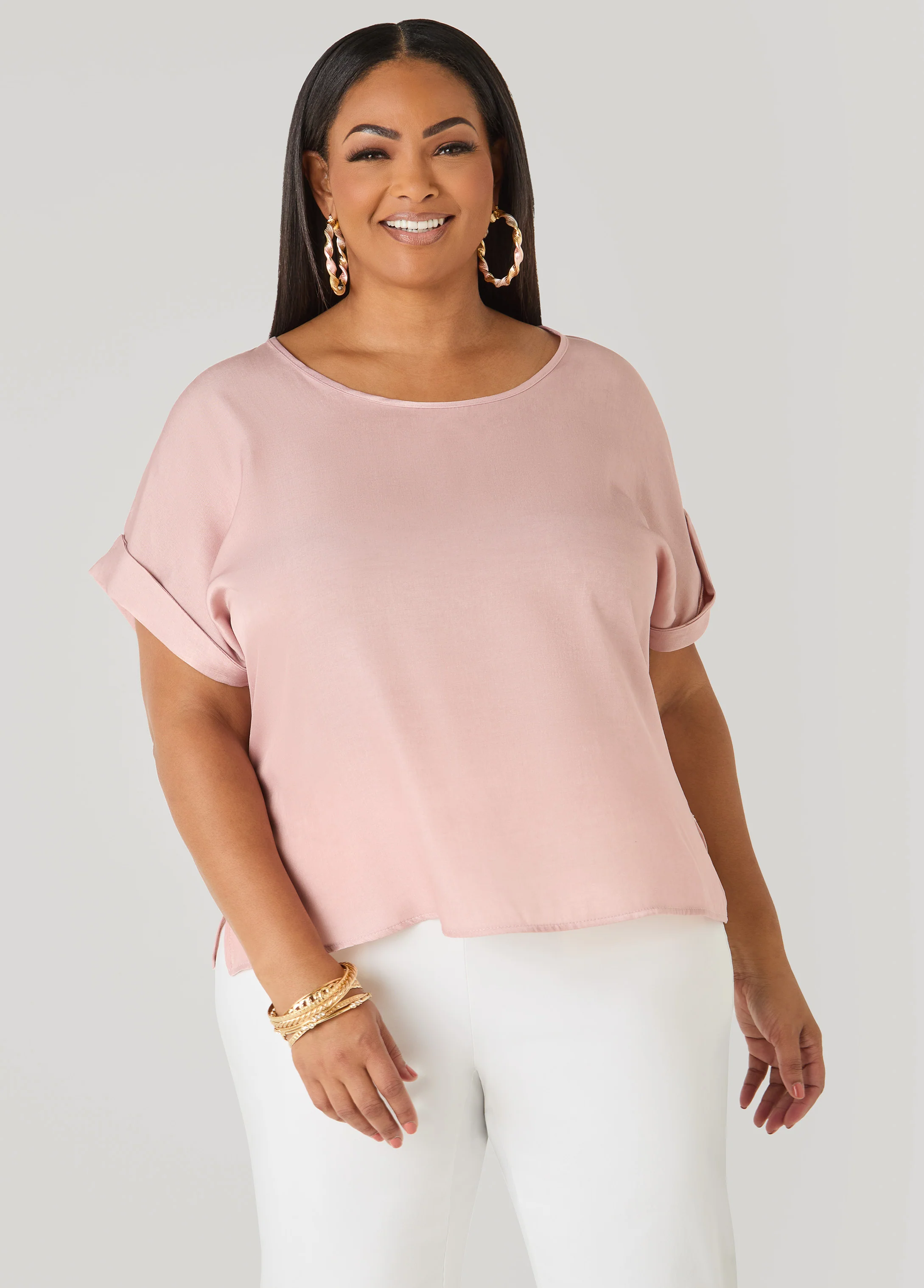 Cuffed Chambray Tee - Image 5
