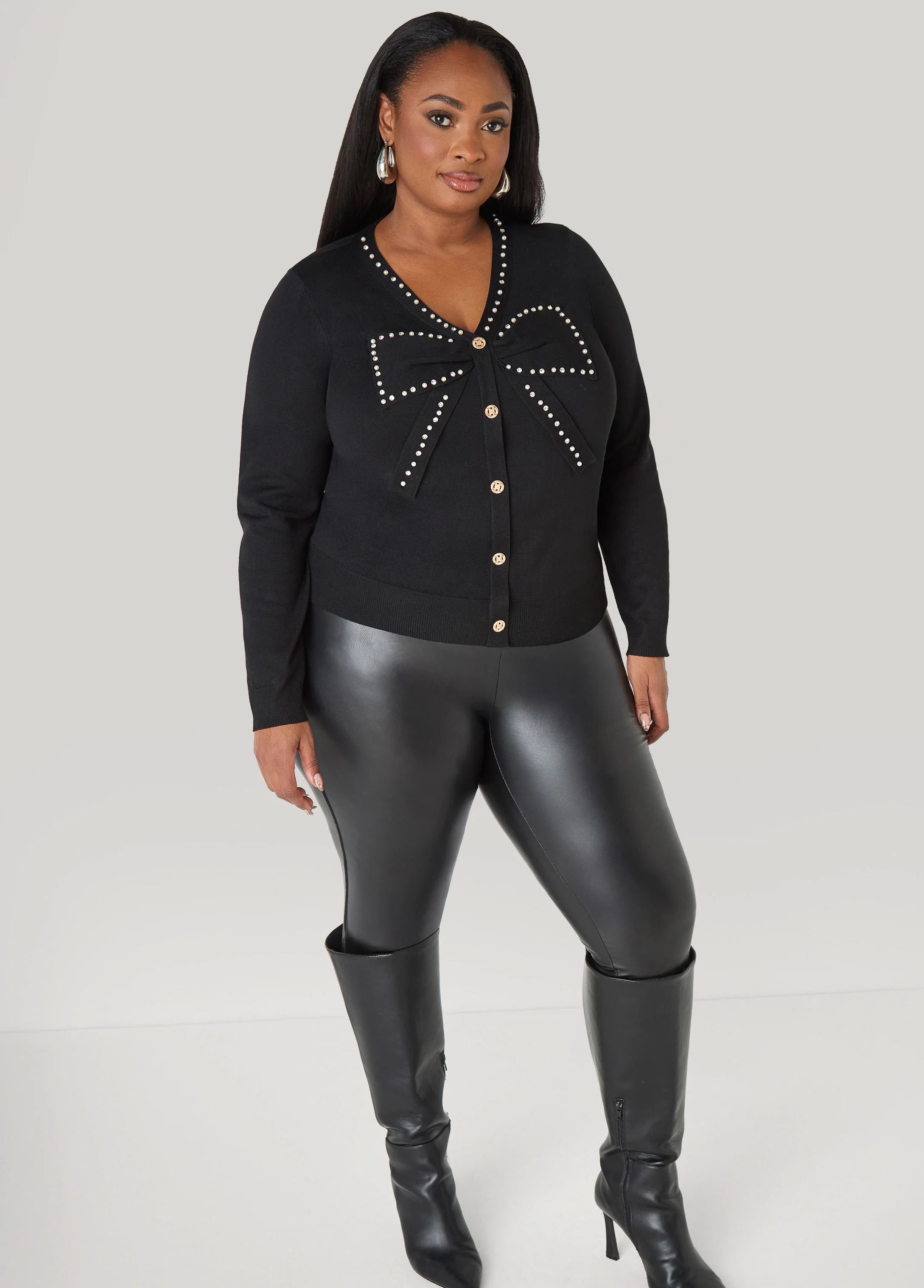 Bow Embellished Sweater - Image 3