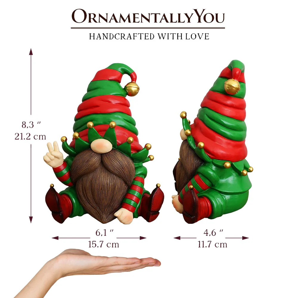 Cheerful Elf Gnome Figurine - Image 3