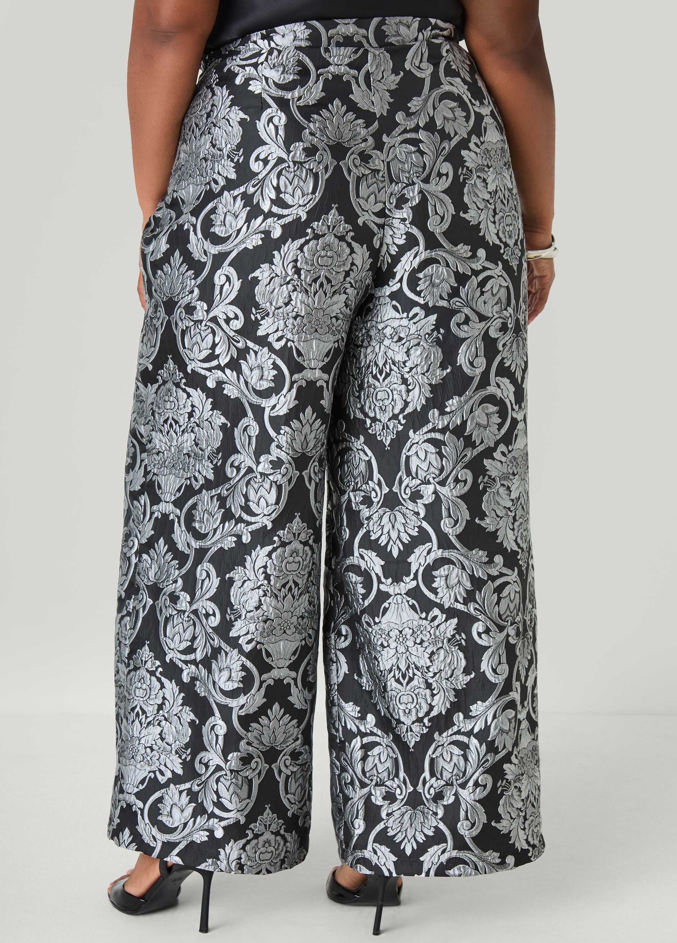 Jacquard Wide Leg Pants - Image 2