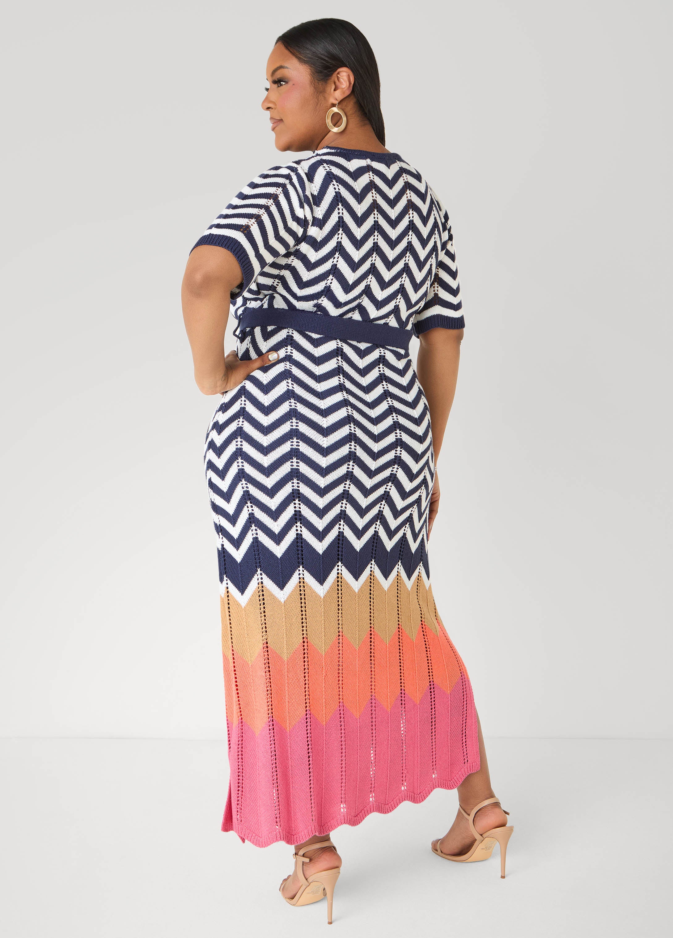 Zig Zag Pointelle Maxi Dress - Image 2