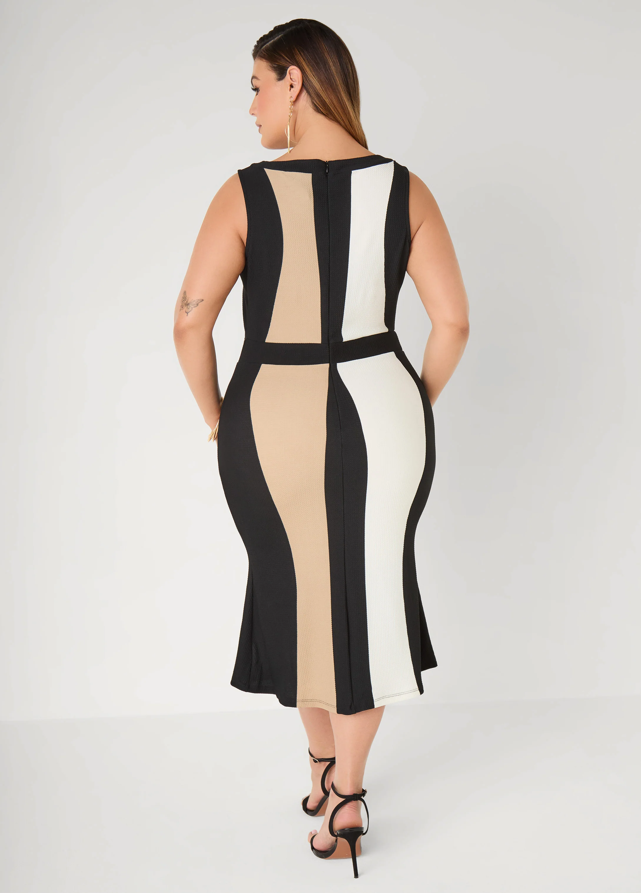 Colorblock Midaxi Sheath Dress - Image 2