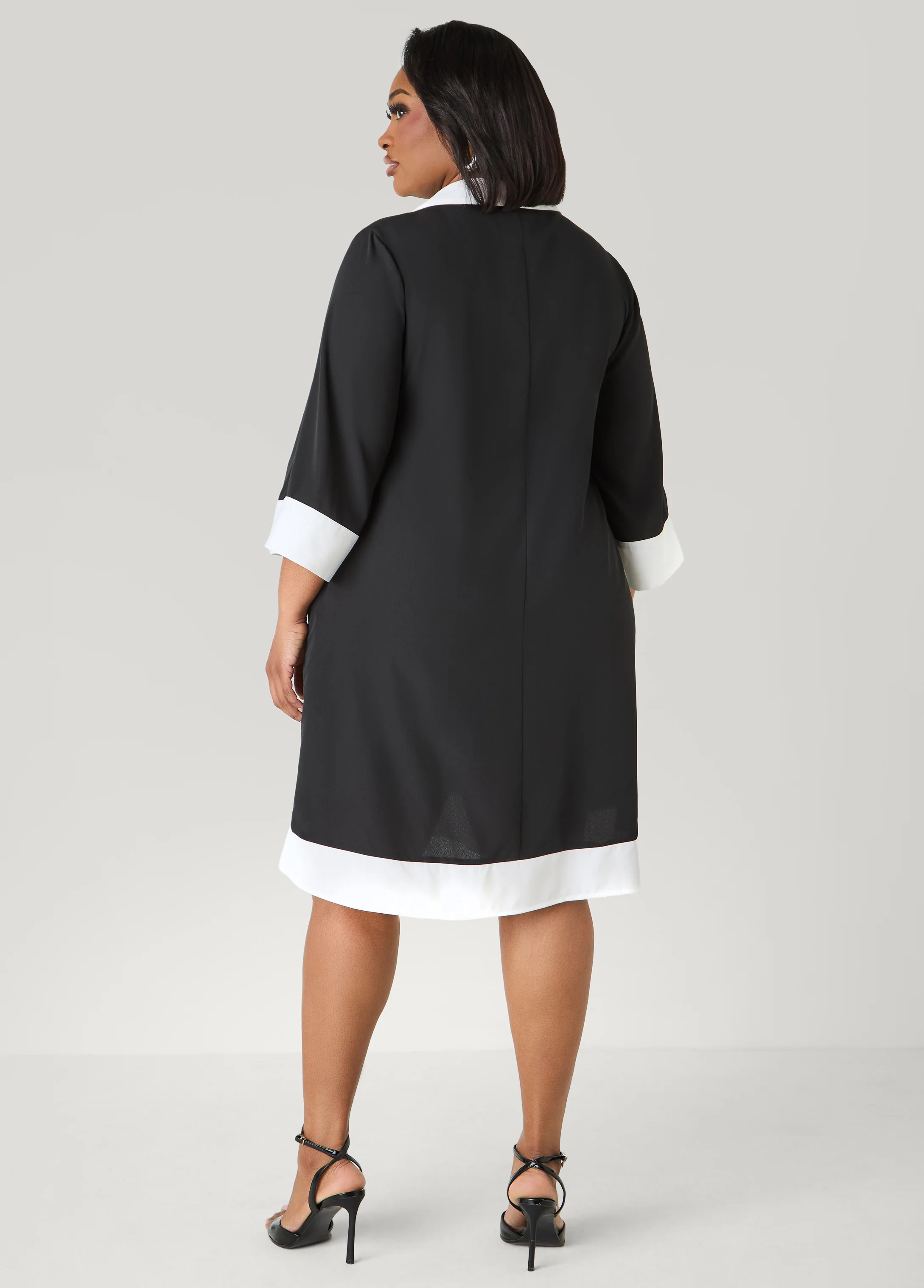 Two Tone Swing Shirtdress - Image 6