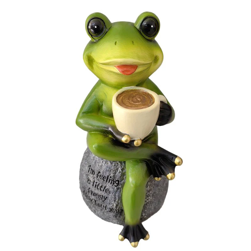 Coffee Frog Garden Statue - Image 6