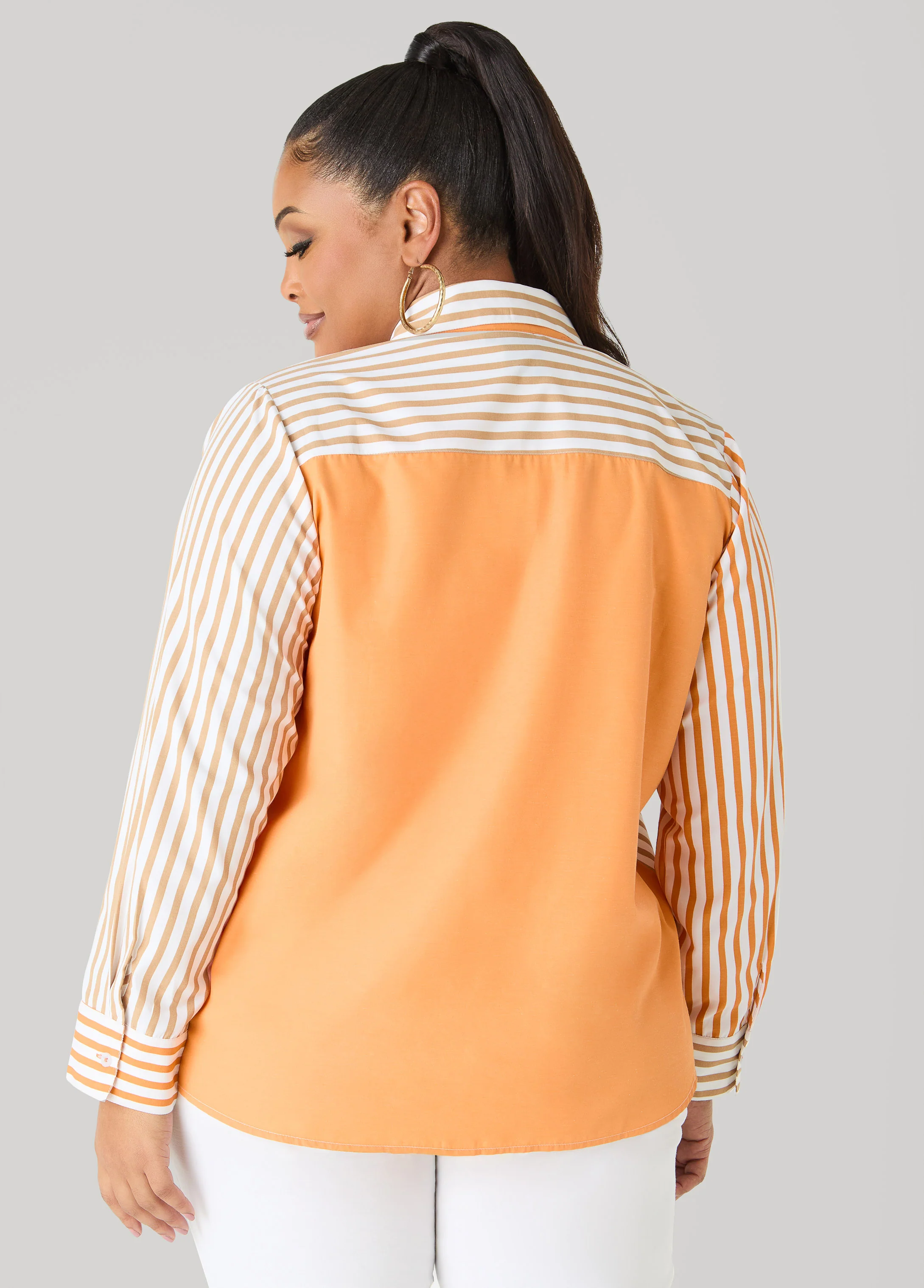 Colorblocked Striped Shirt - Image 2