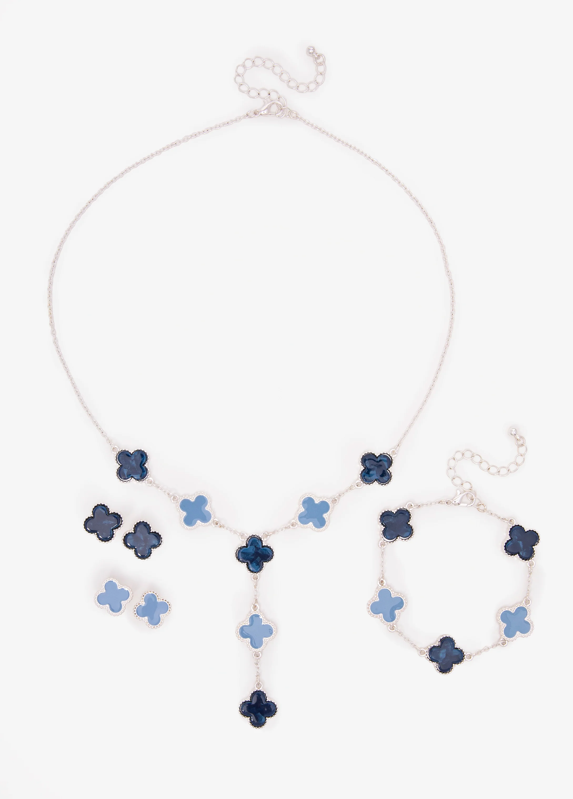 Four Piece Clover Necklace Set - Image 3