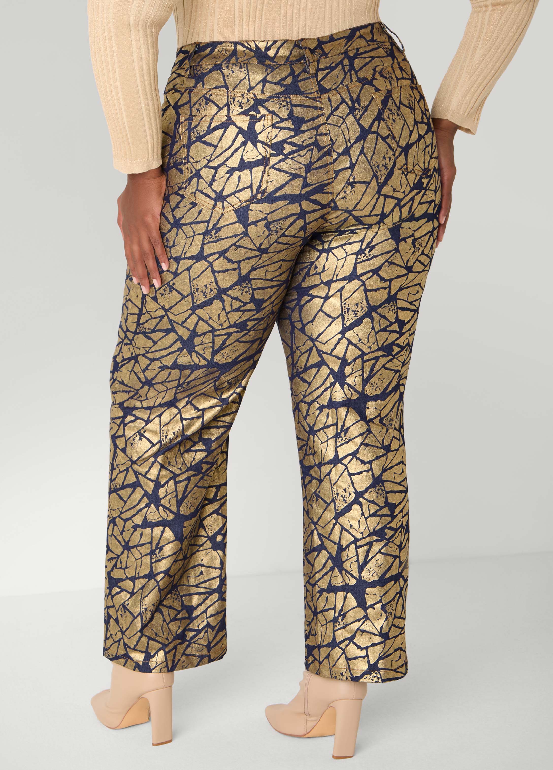 Shatter Print Straight Leg Jeans - Image 2