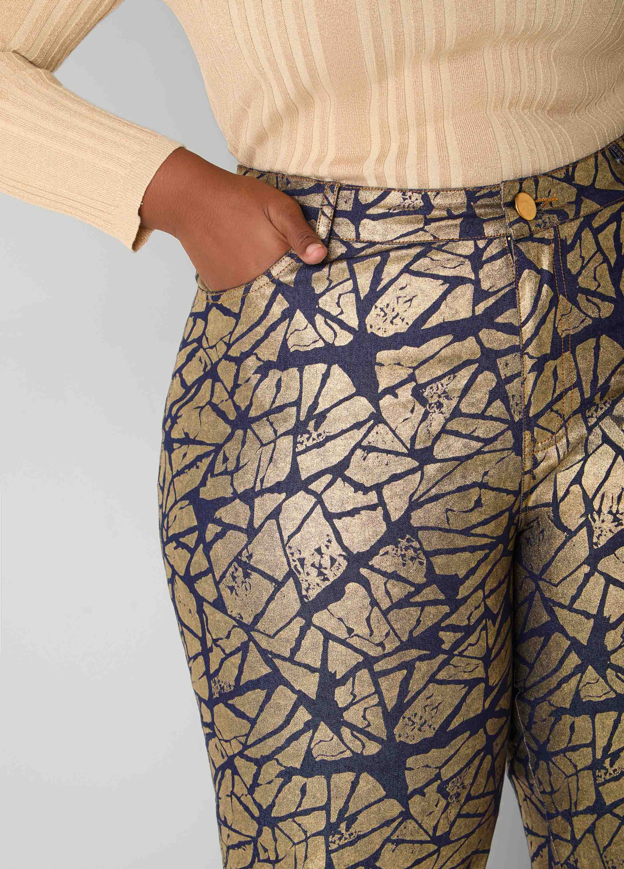 Shatter Print Straight Leg Jeans - Image 4