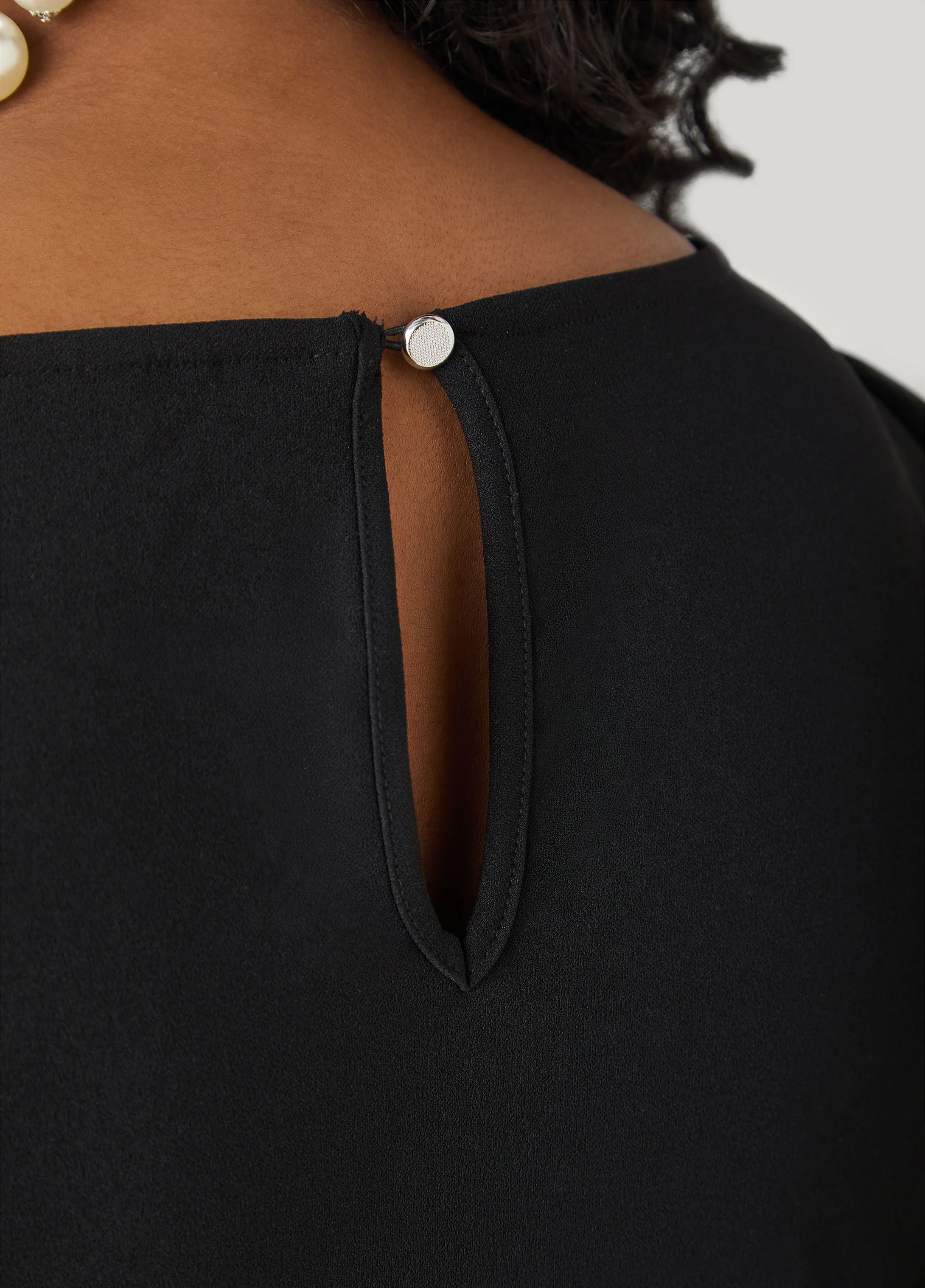 Knotted Detail Boat Neck Top - Image 4