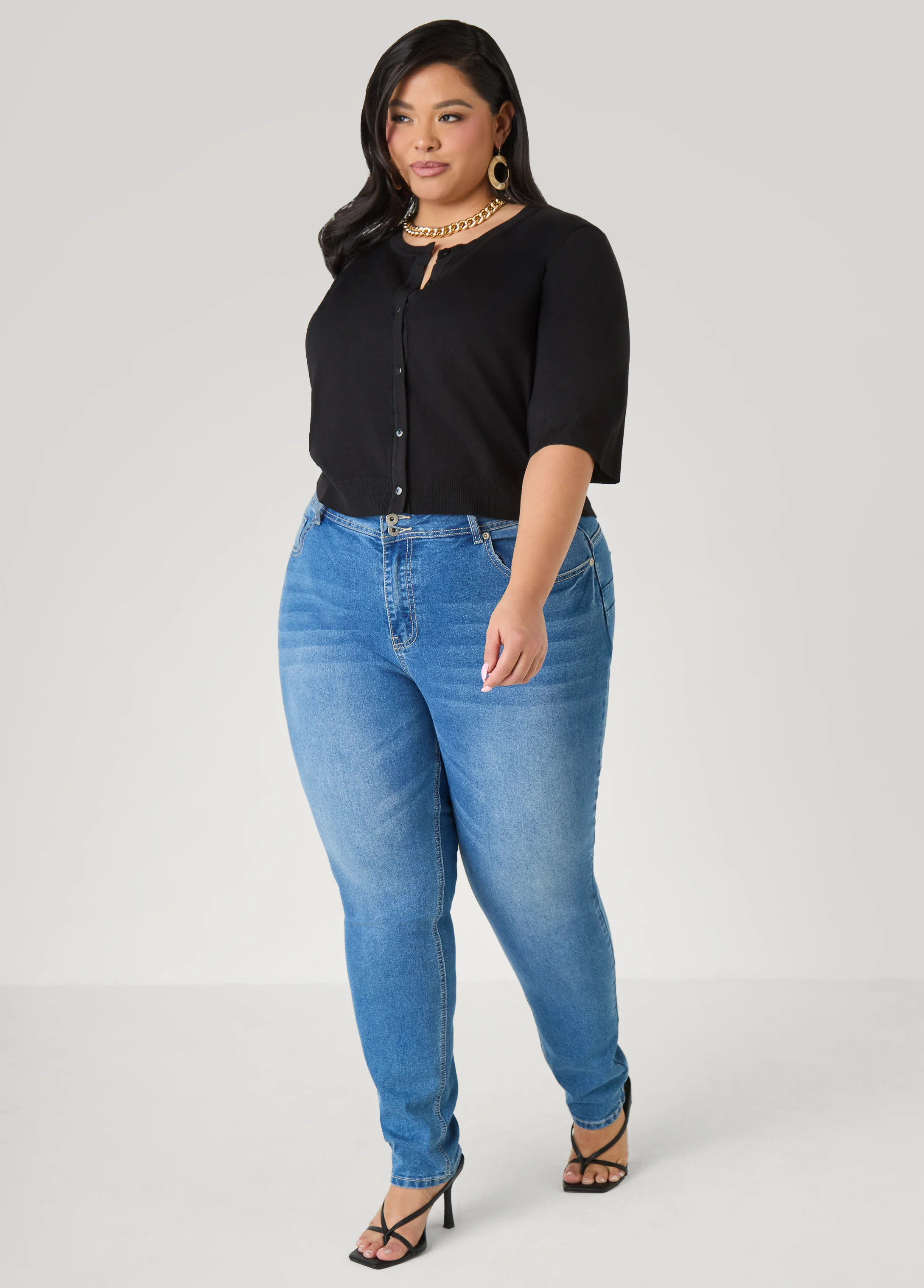 Cropped Knit Cardigan - Image 11