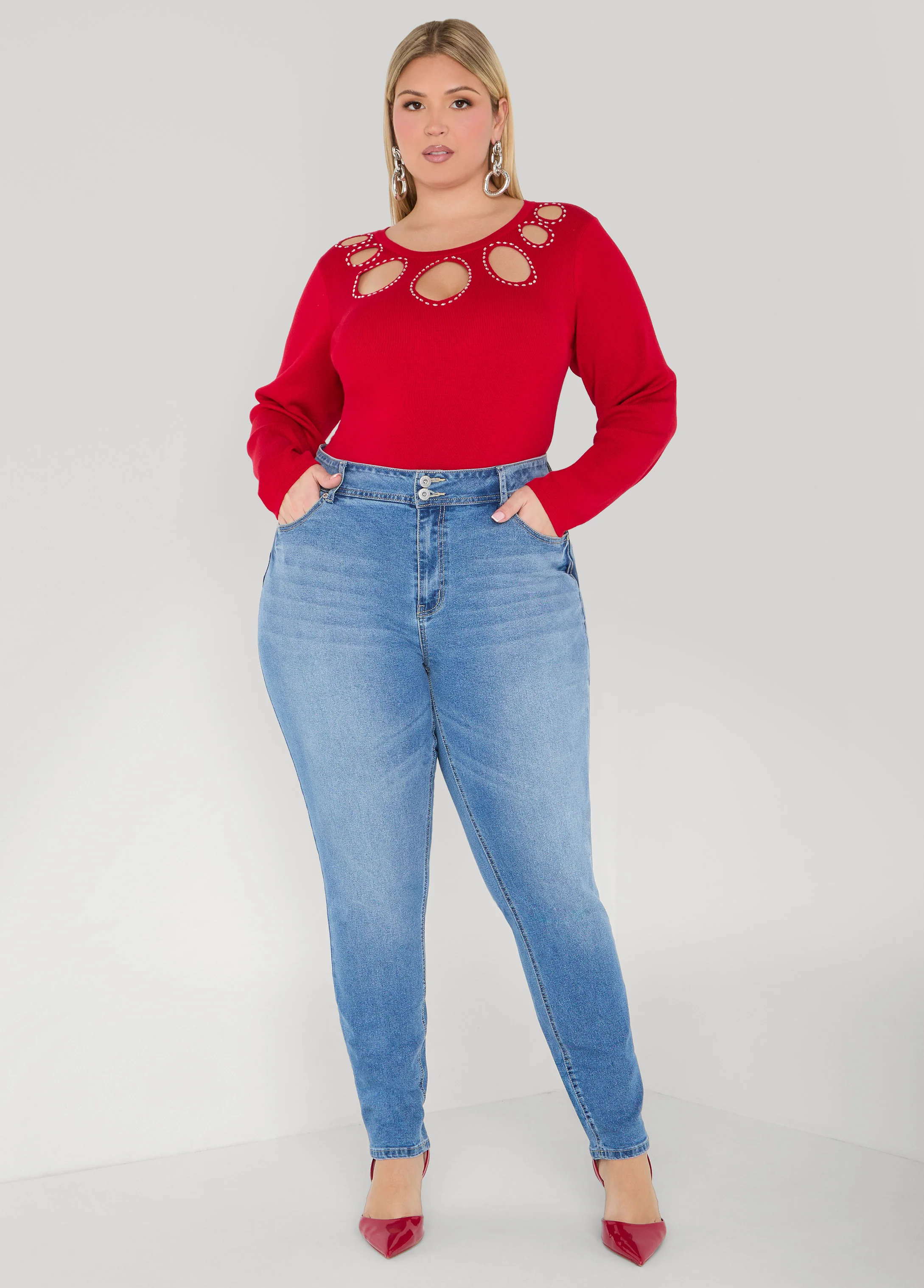 Crystal Cutout Sweater - Image 3