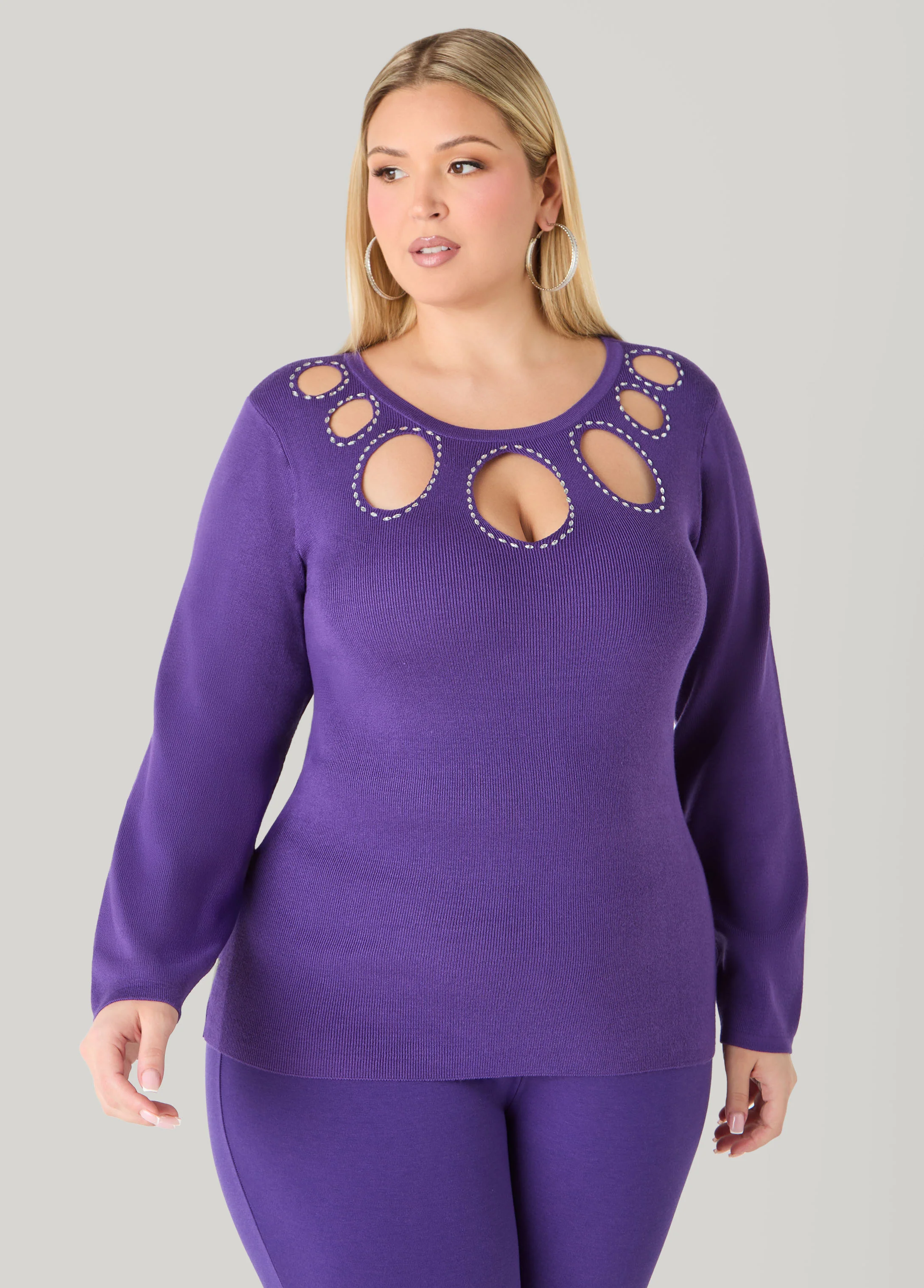 Crystal Cutout Sweater - Image 5