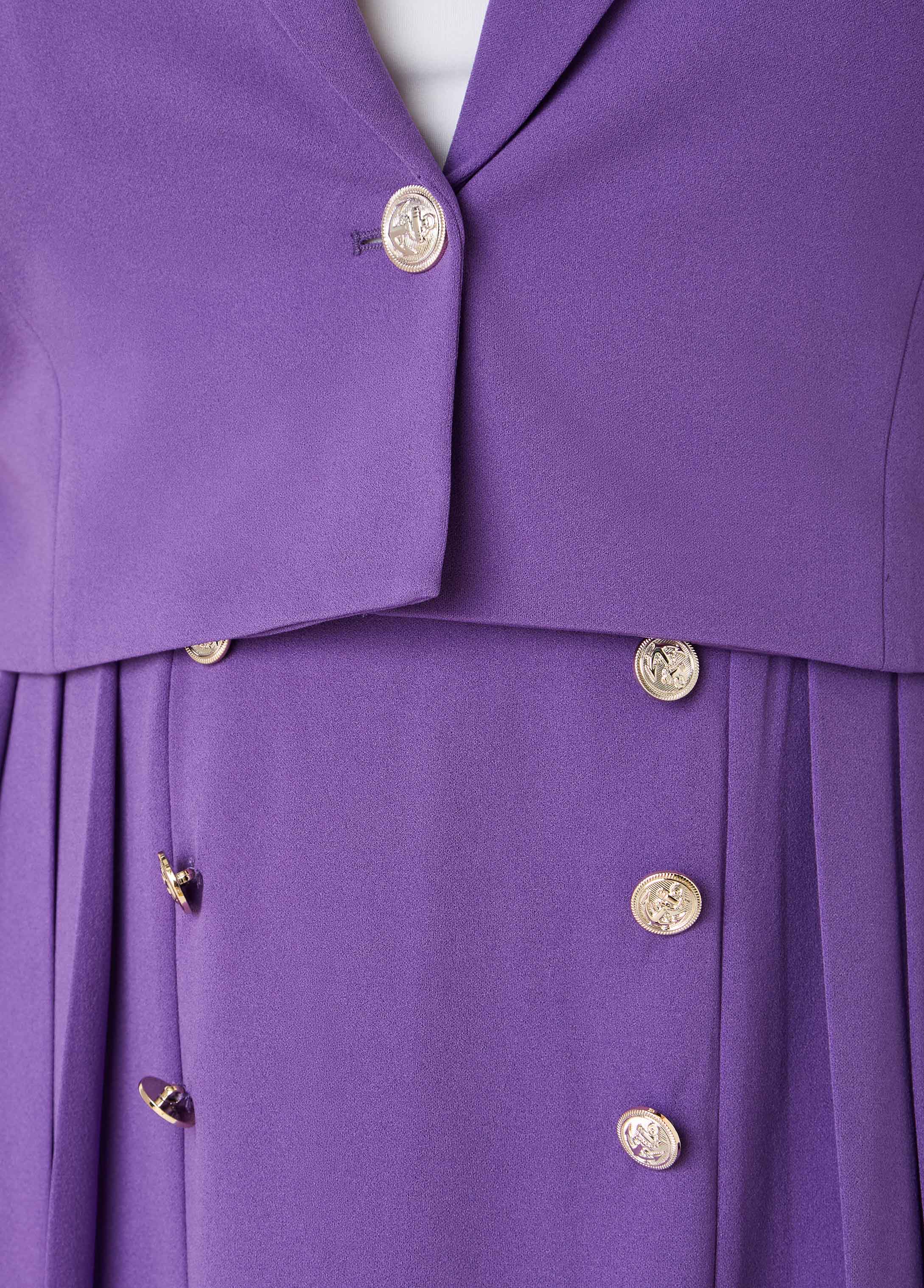 Cropped Button Front Blazer - Image 4