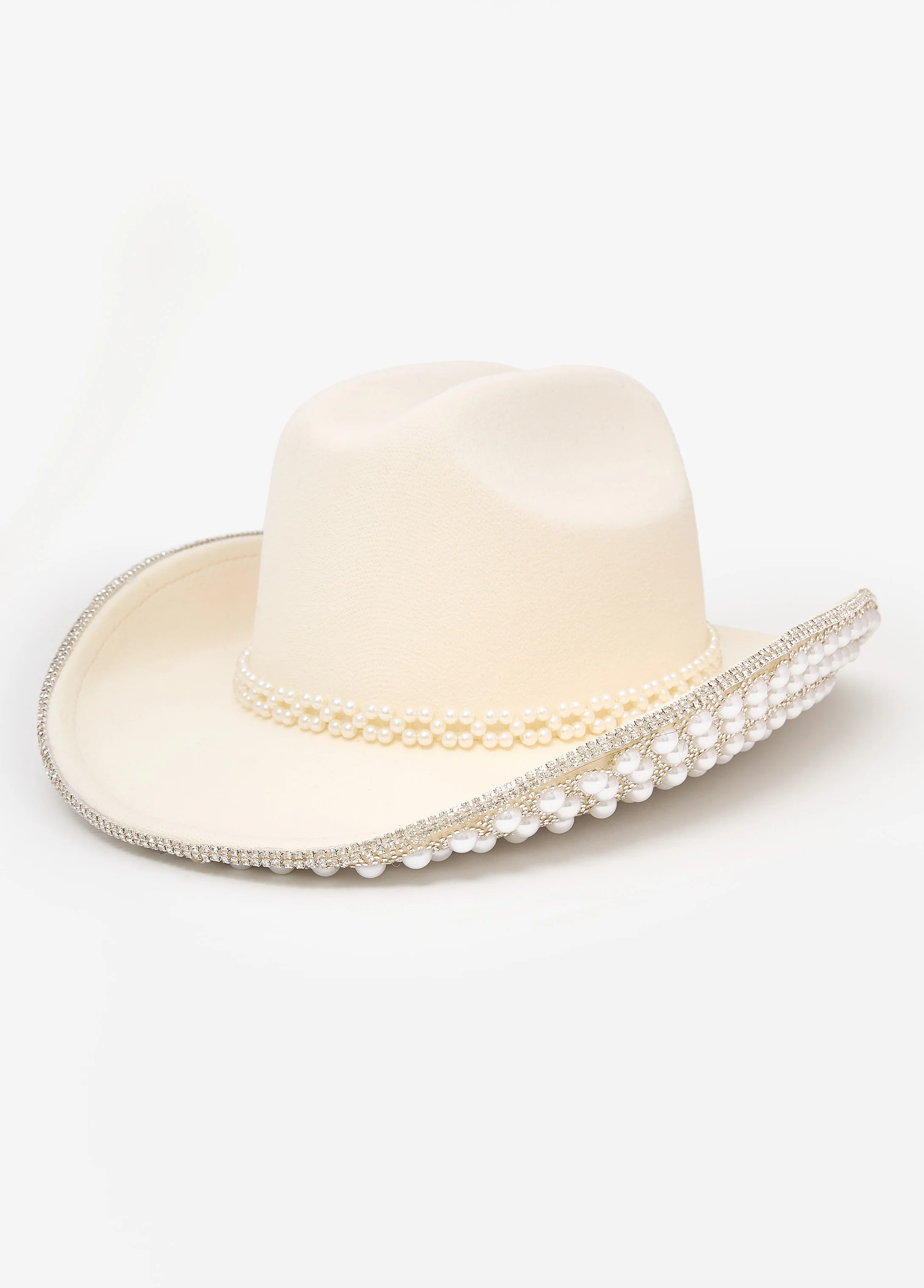 Crystal And Faux Pearl Cowboy Hat - Image 4