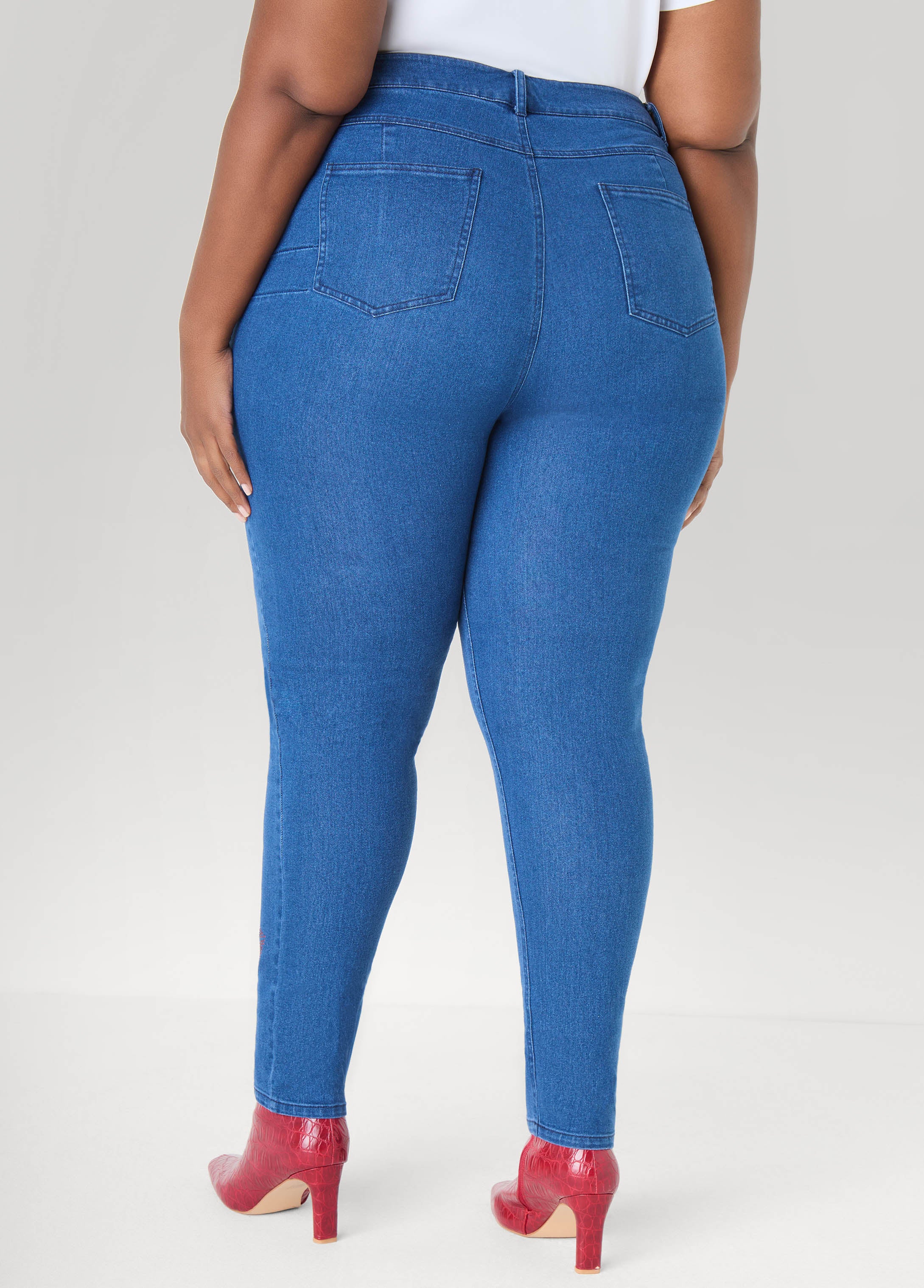 Crystal Lips Skinny Jeans - Image 2