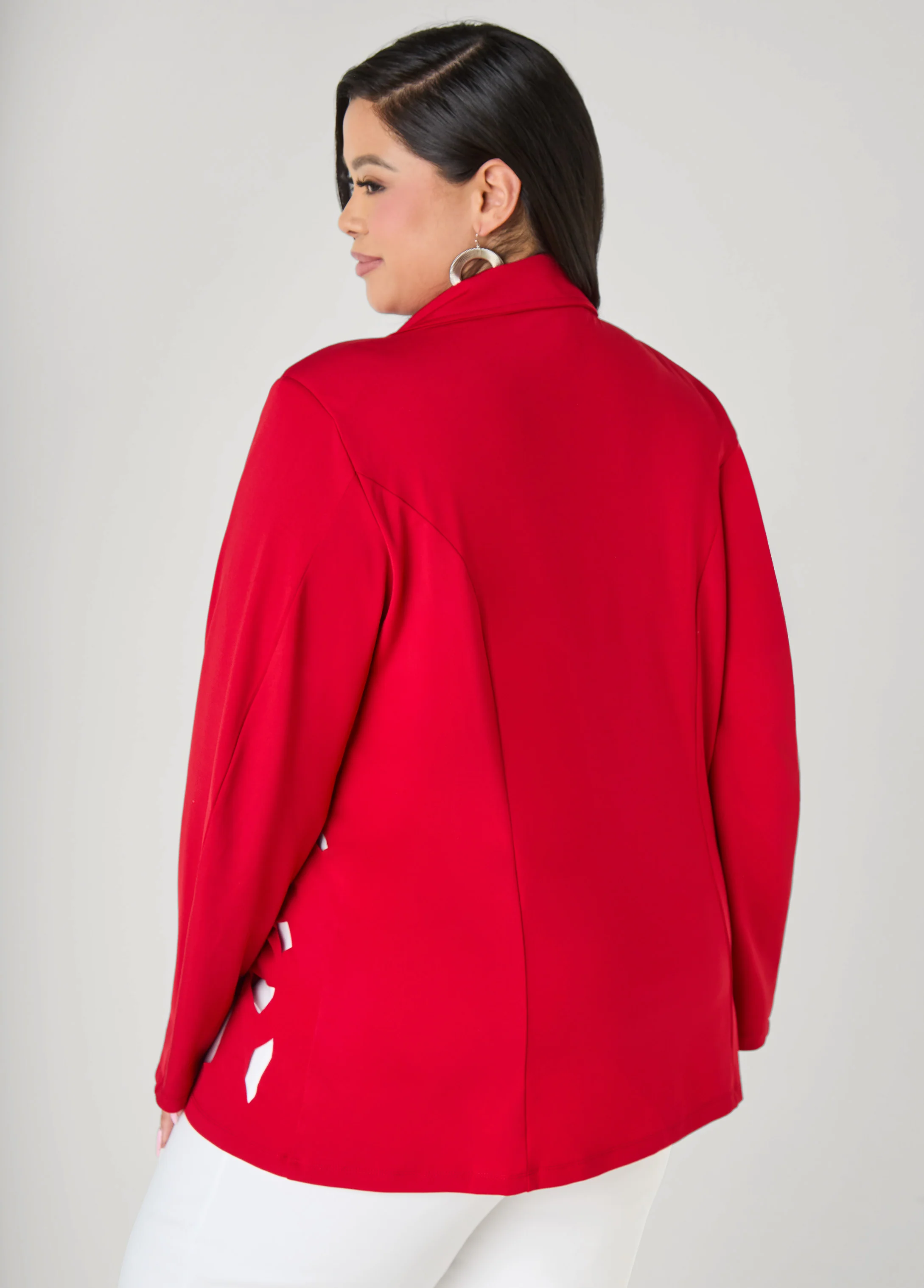 Cutout Knit Blazer - Image 2
