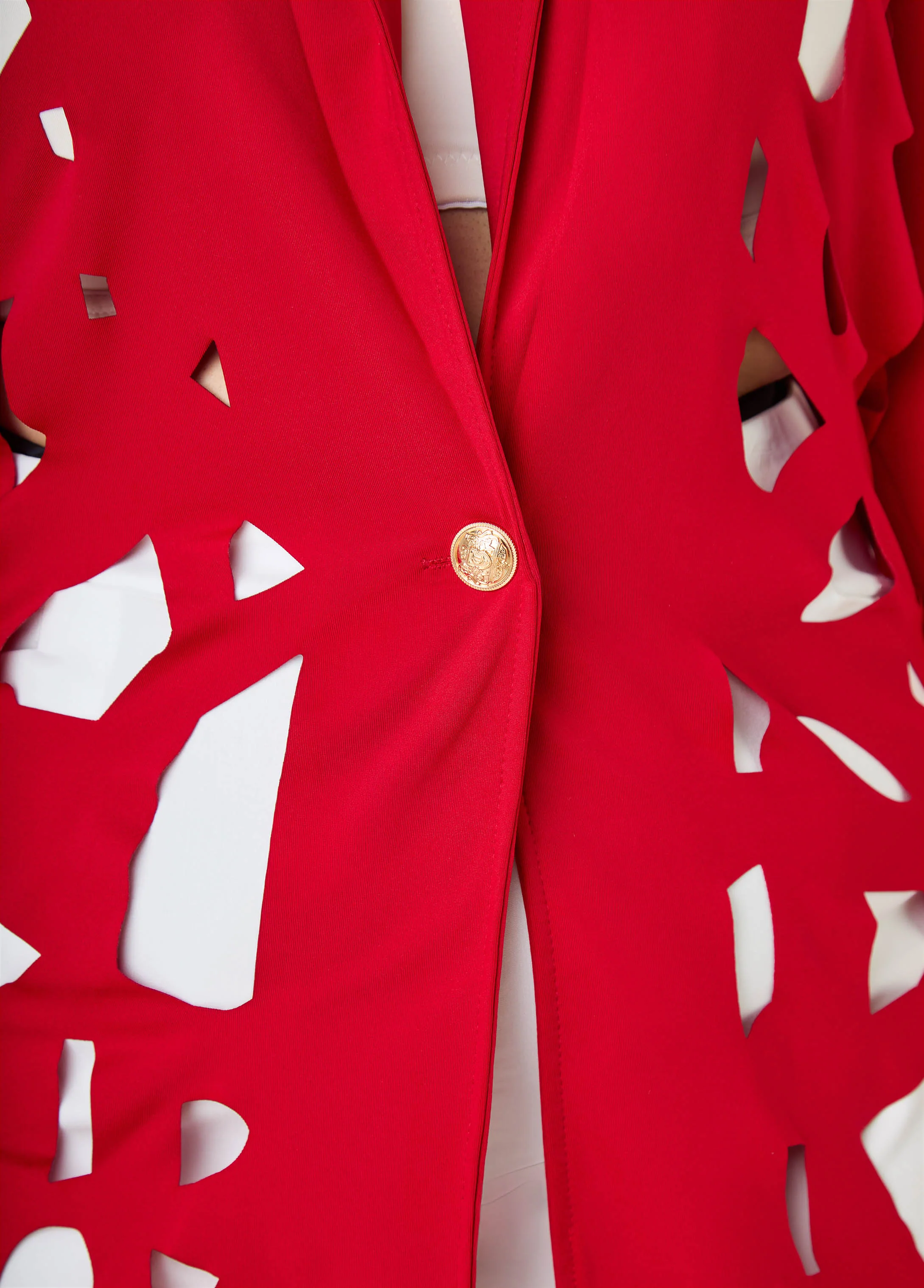 Cutout Knit Blazer - Image 4