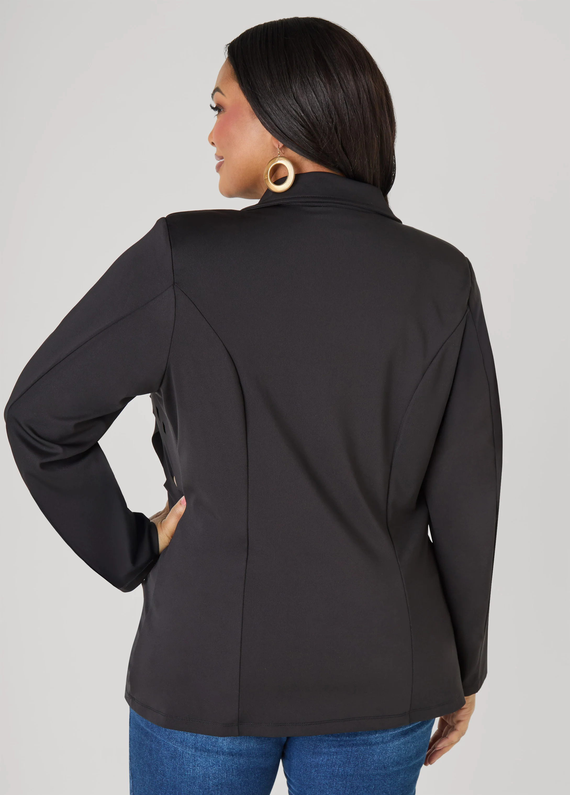 Cutout Knit Blazer - Image 6