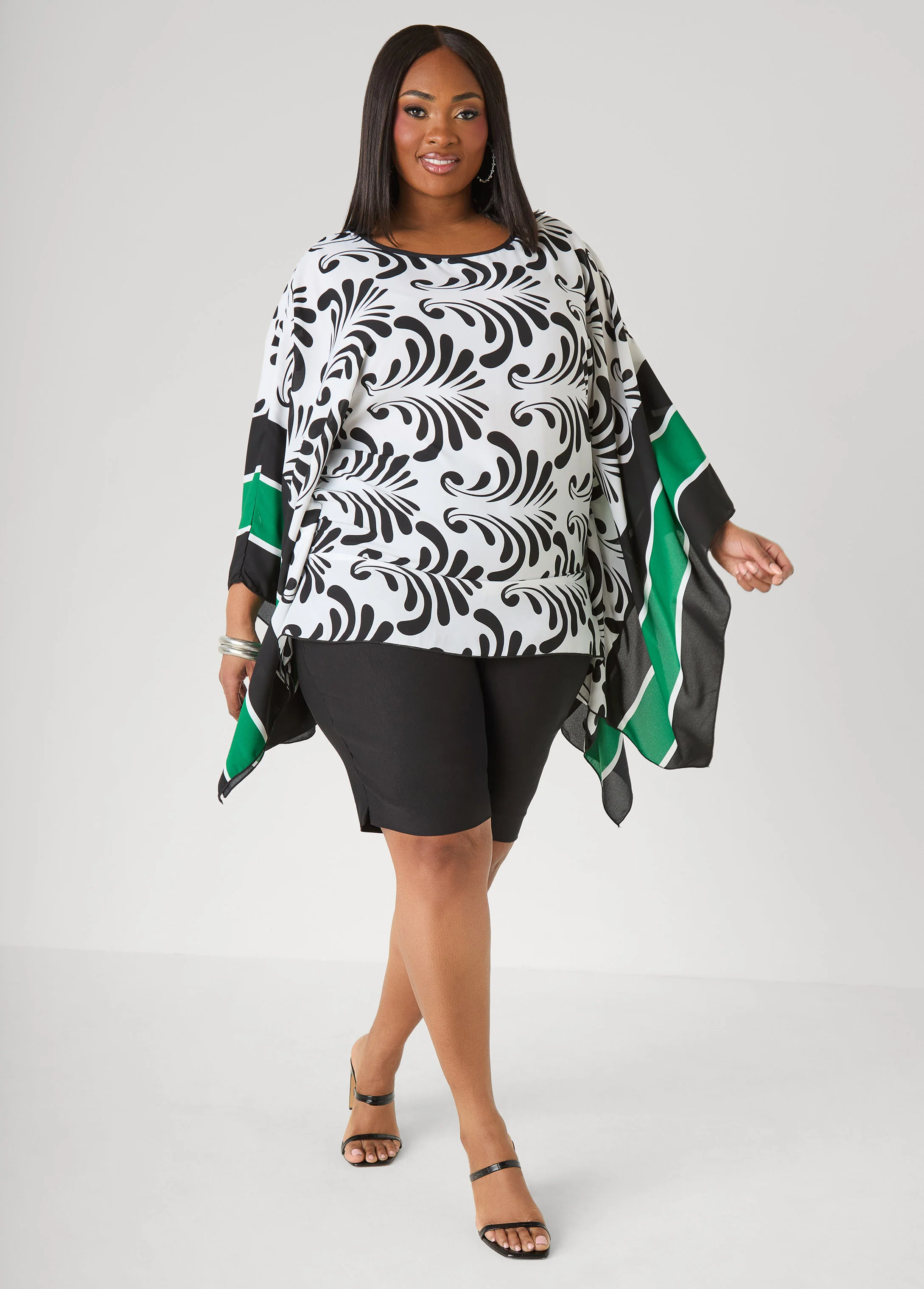 Printed Drama Sleeve Tunic - Image 3