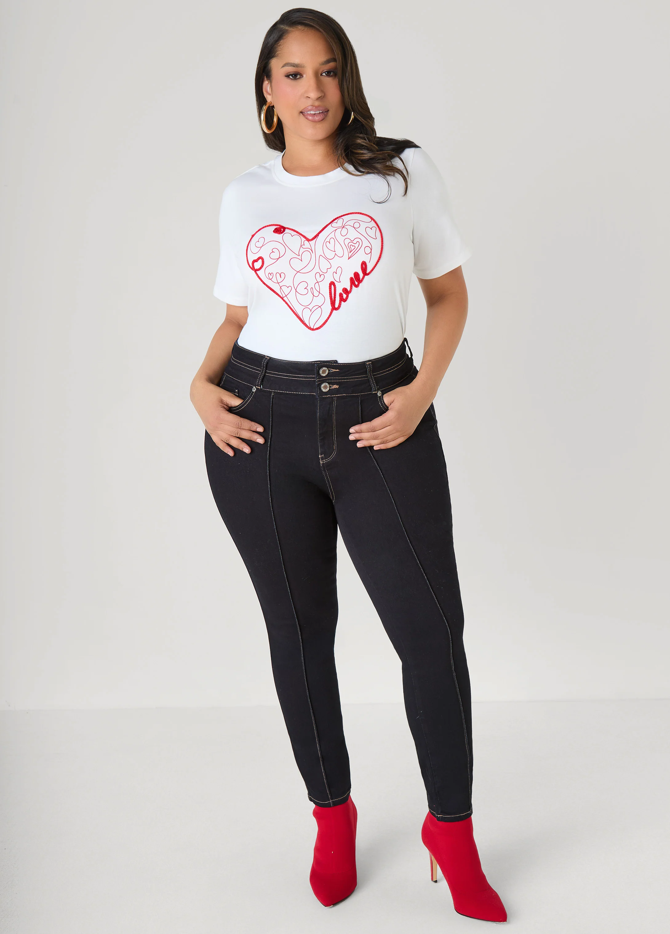 Love Embellished Graphic Tee - Image 3