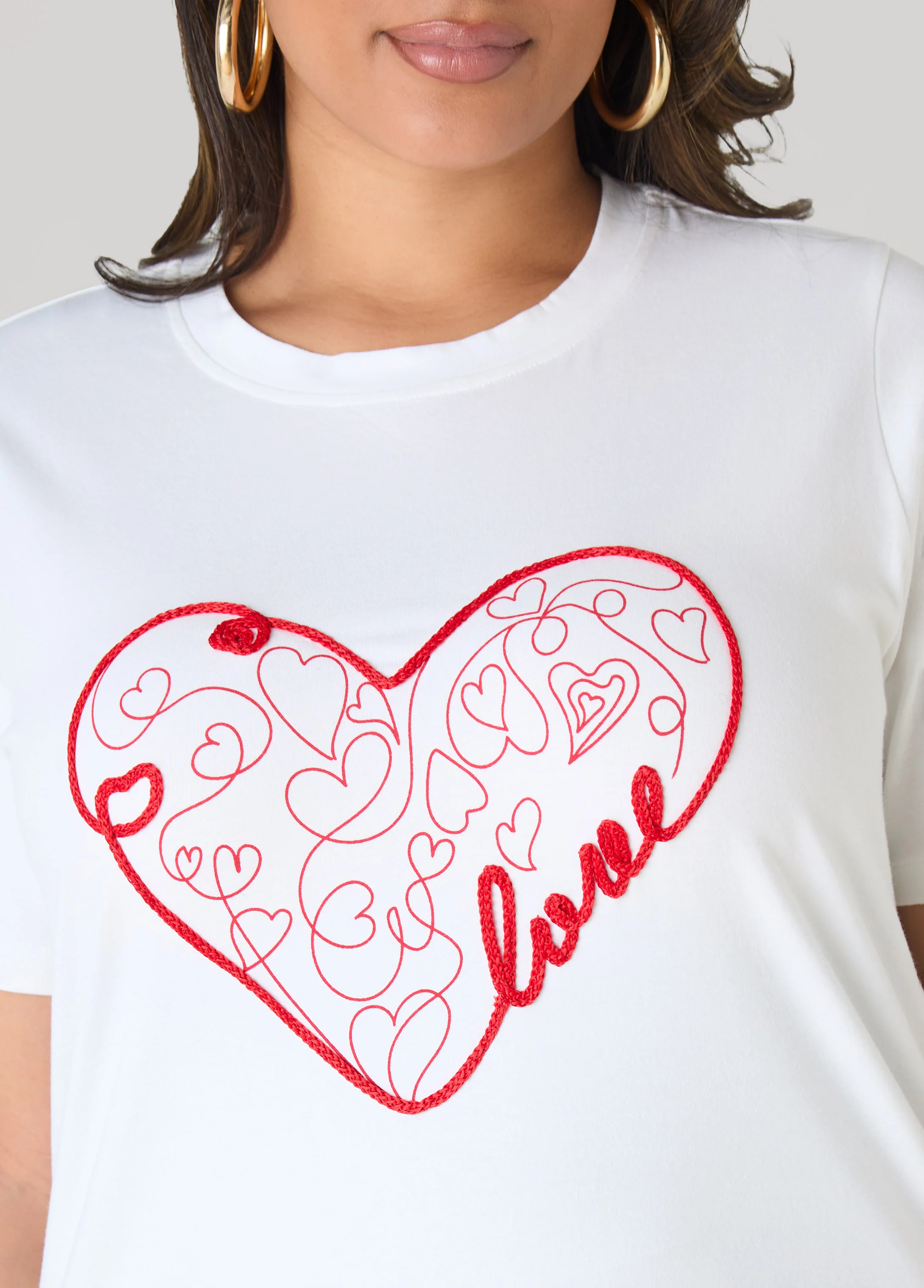 Love Embellished Graphic Tee - Image 4