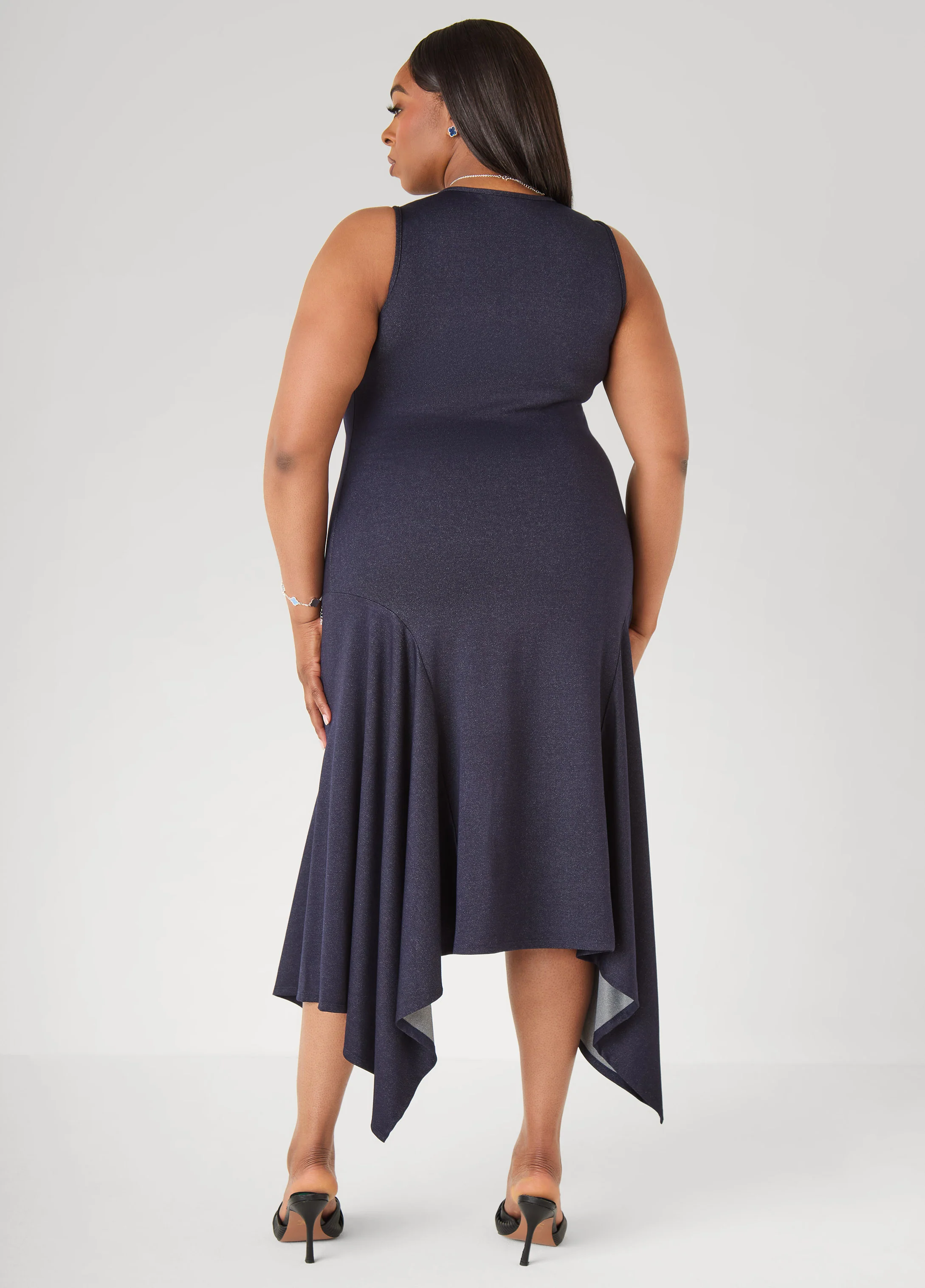 Denim Handkerchief Dress - Image 2