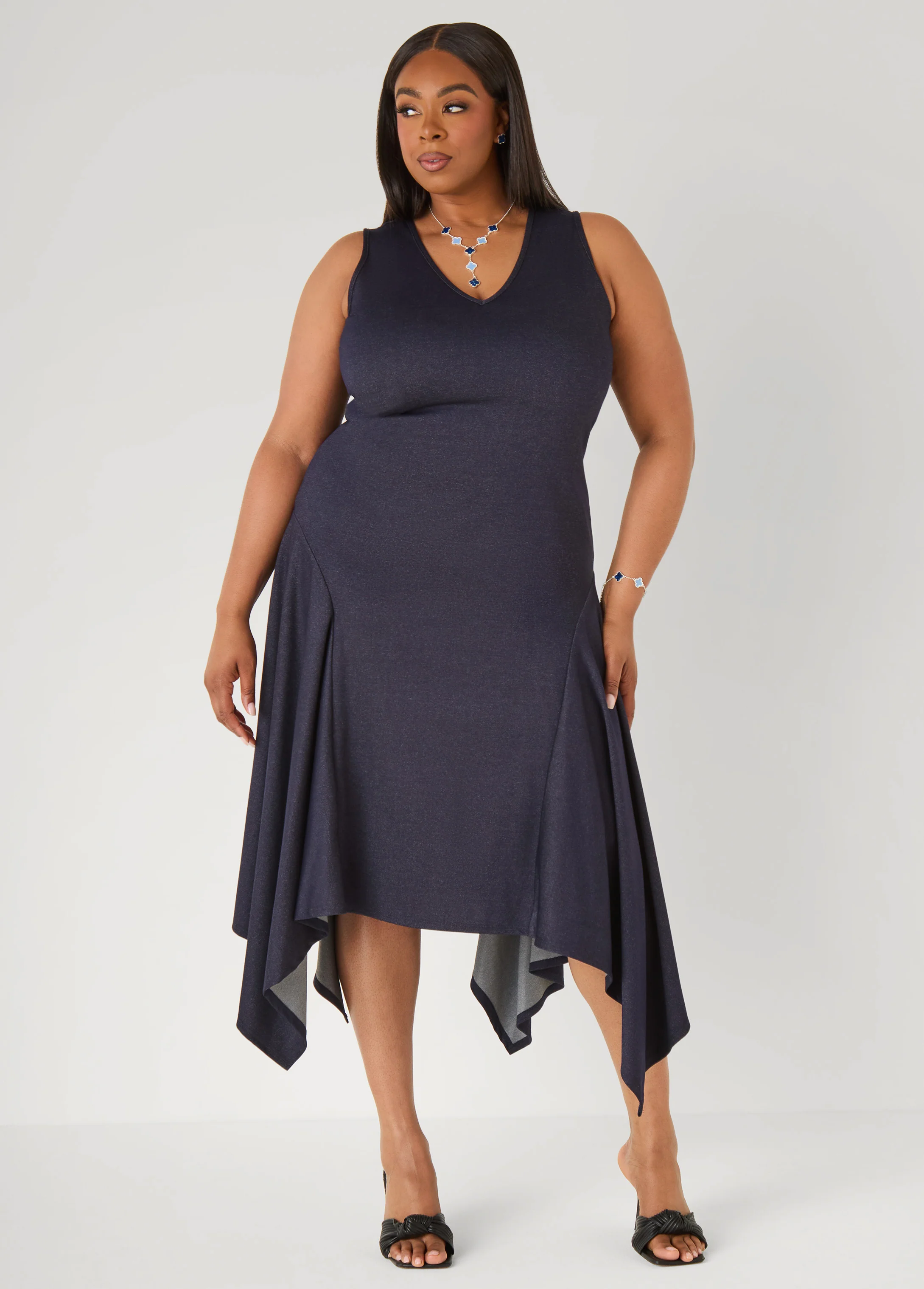 Denim Handkerchief Dress - Image 3