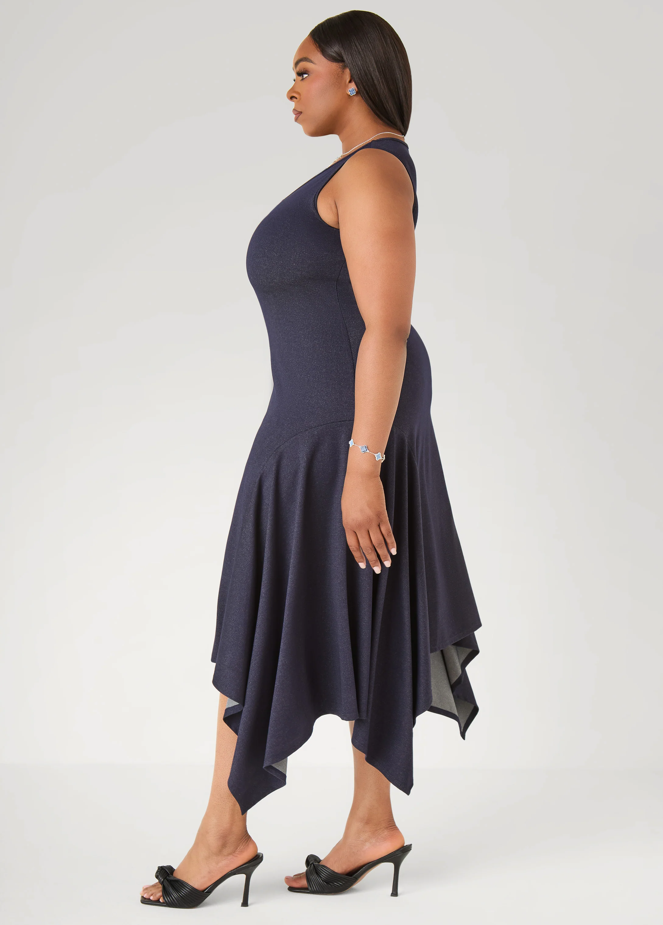 Denim Handkerchief Dress - Image 4