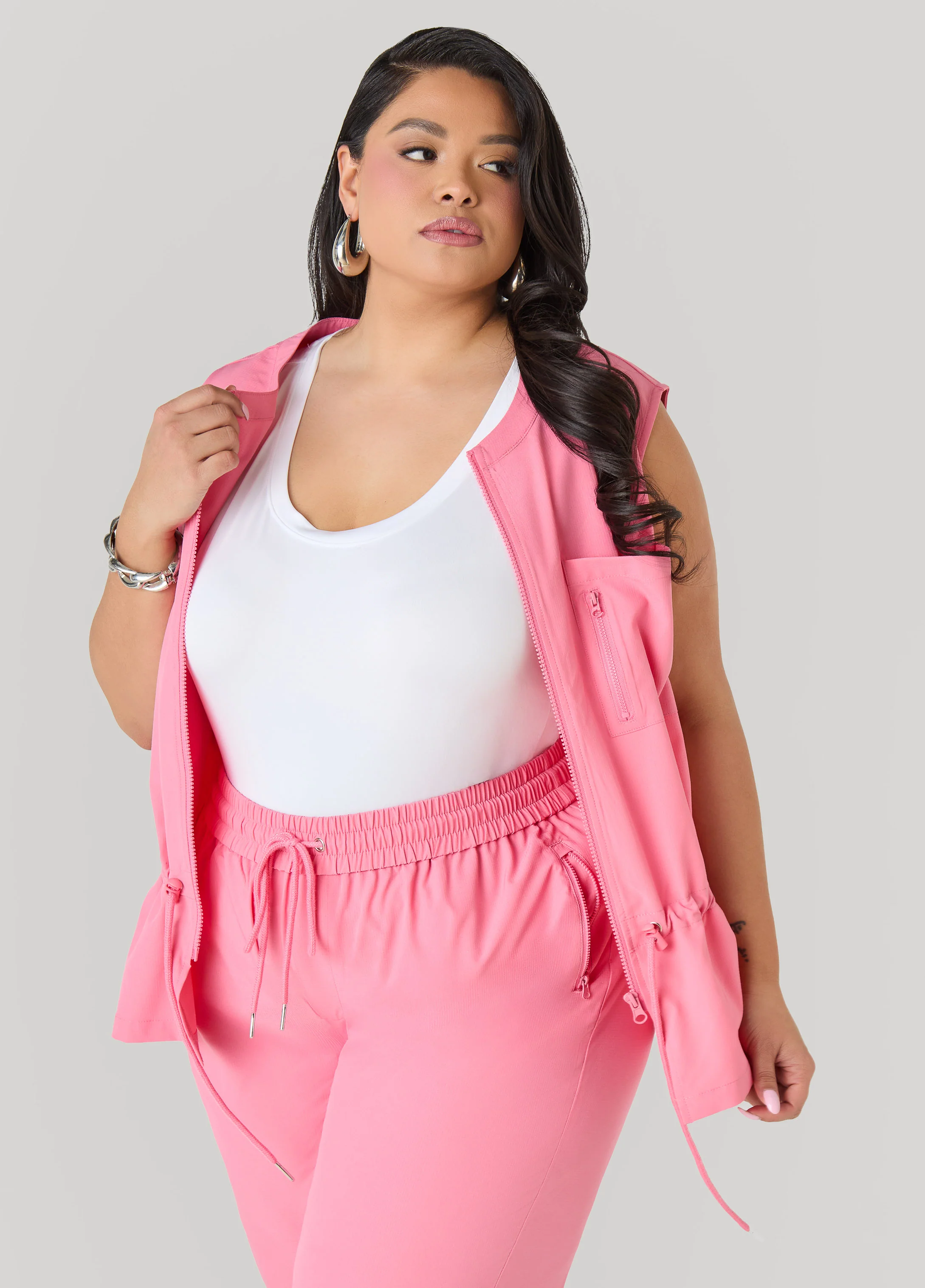 Storm Flap Drawstring Waist Vest - Image 4