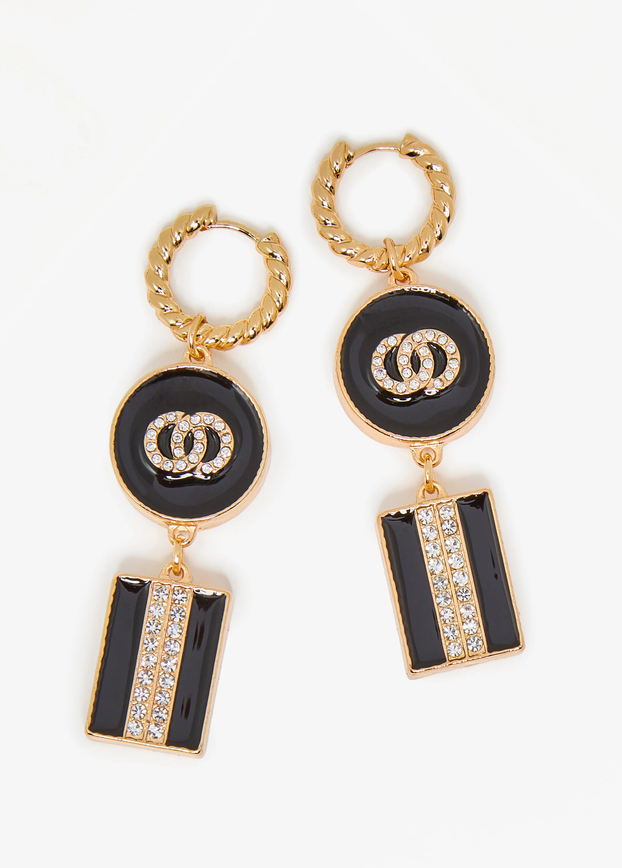 Drop Crystal Rings Earrings - Image 2