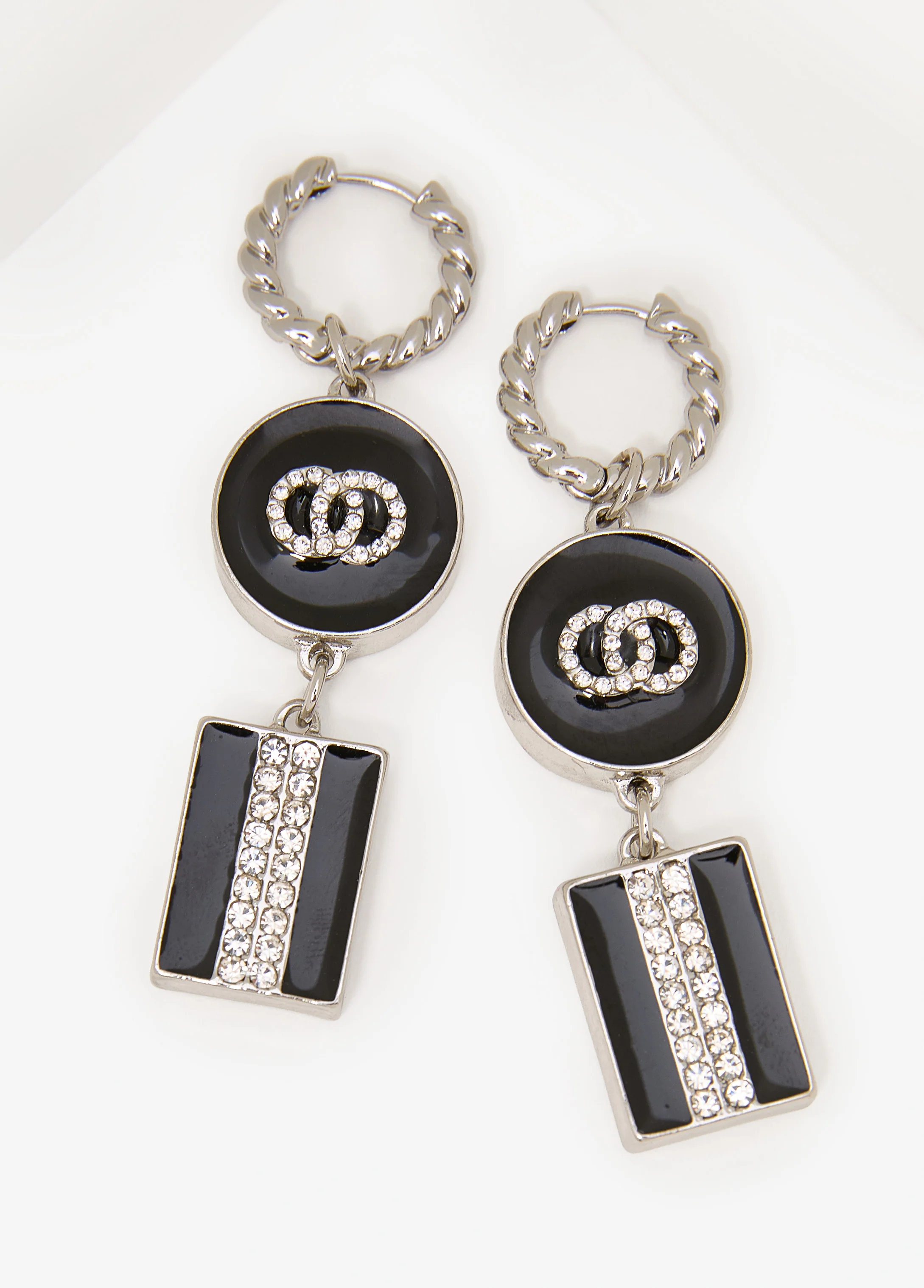 Embellished Rings Drop Earrings - Image 2