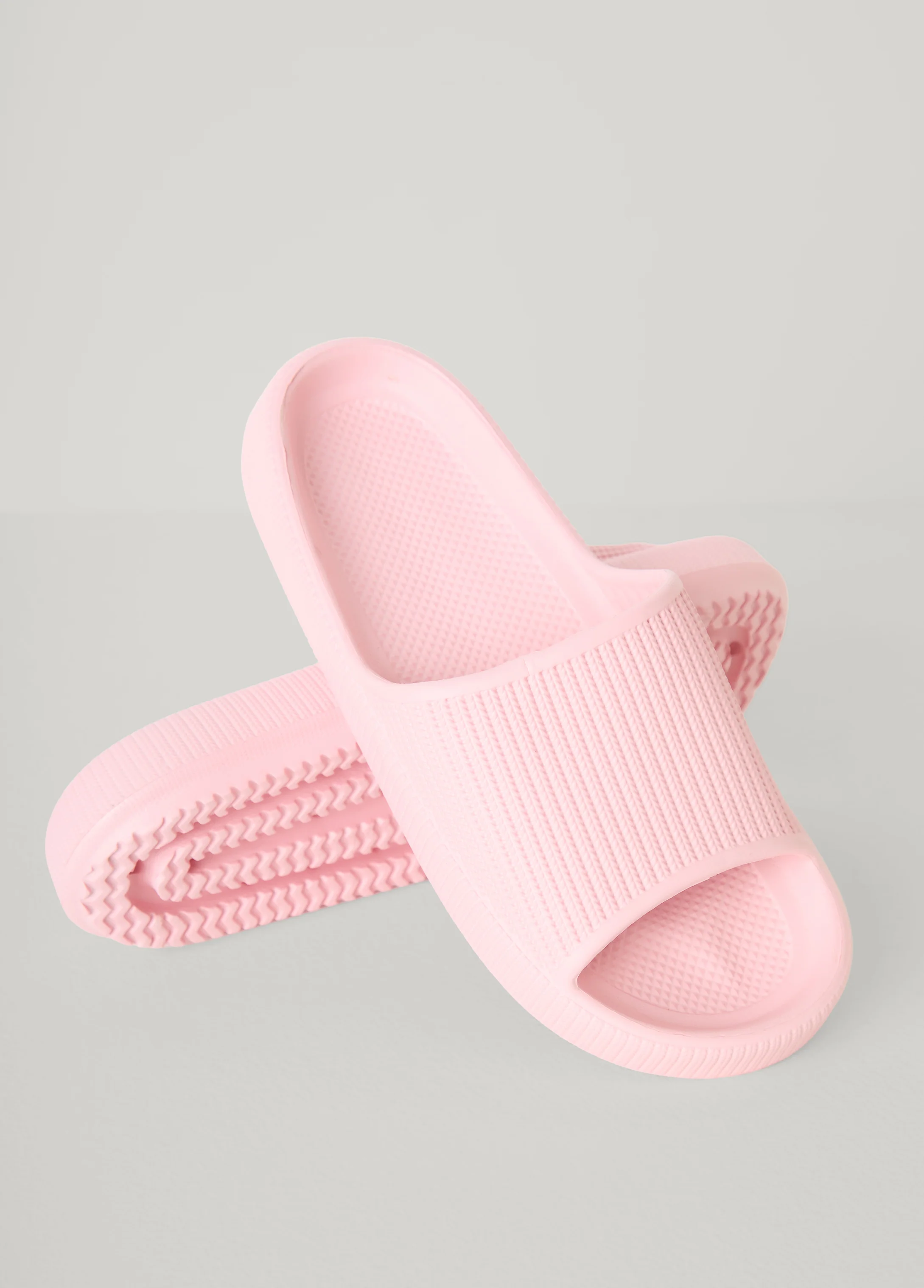 Ribbed Slip On Slide Sandals - Image 2