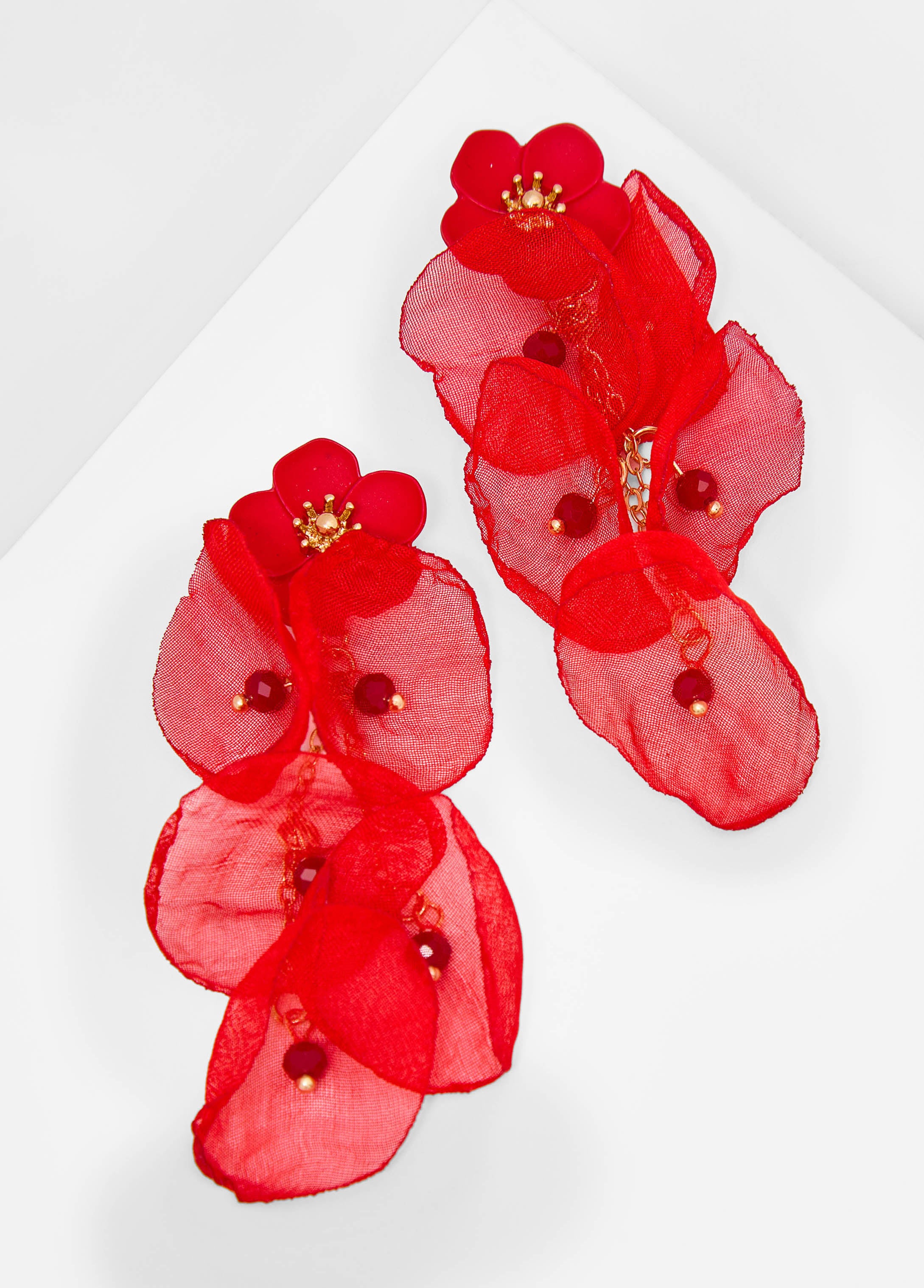Flower Dangle Earrings - Image 2
