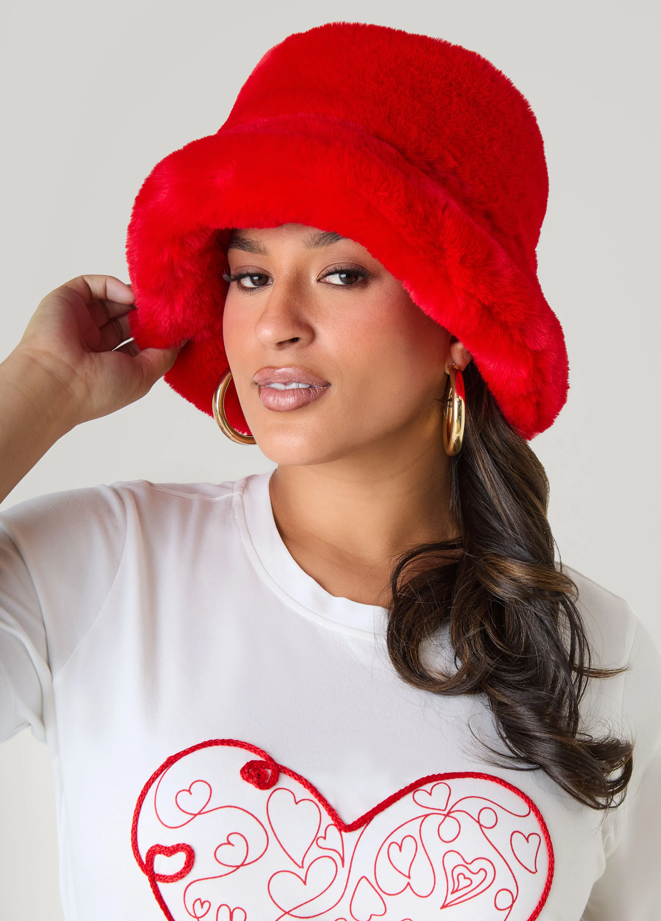 Faux Fur Bucket Hat - Image 6