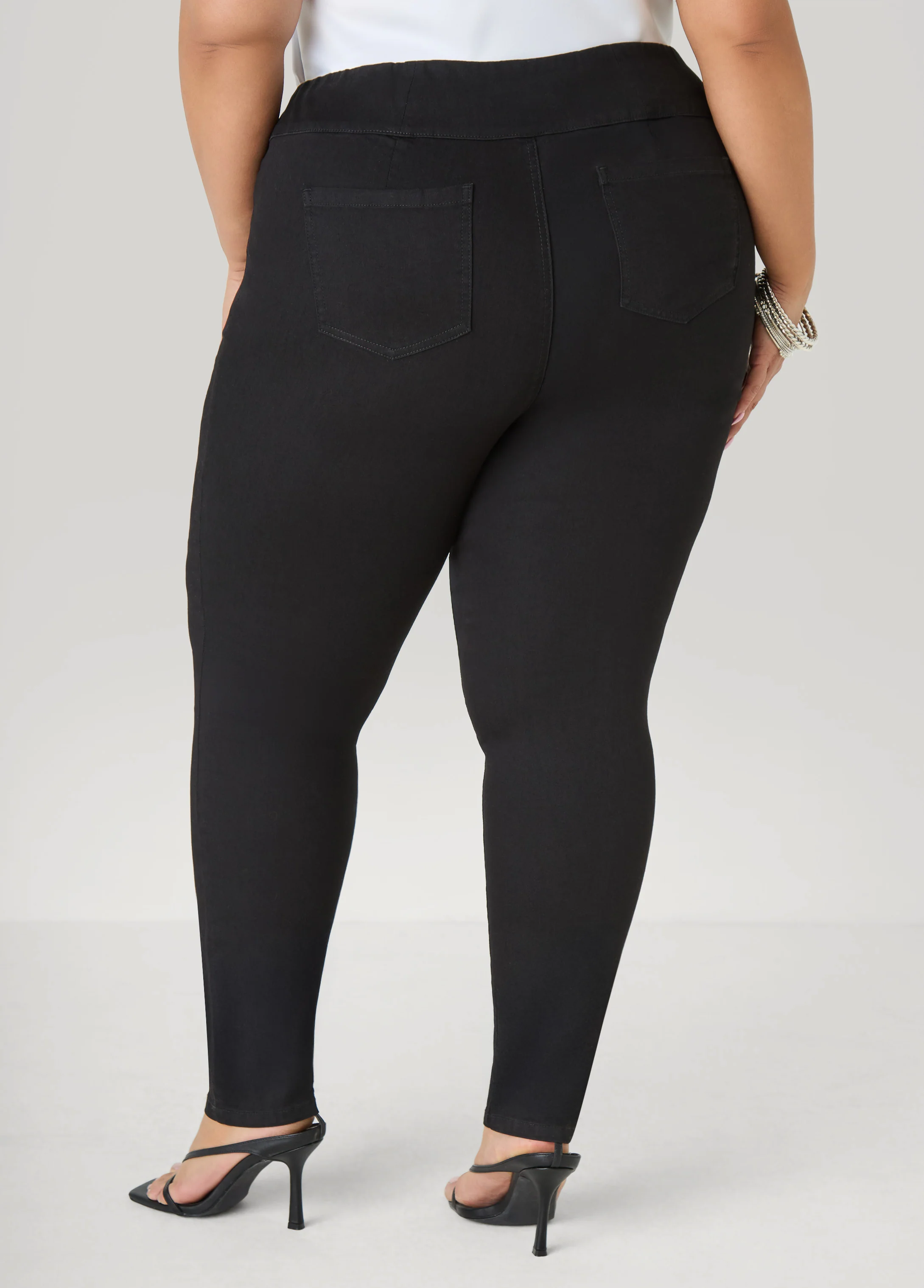 Pintucked Lace Up Jeans - Image 6