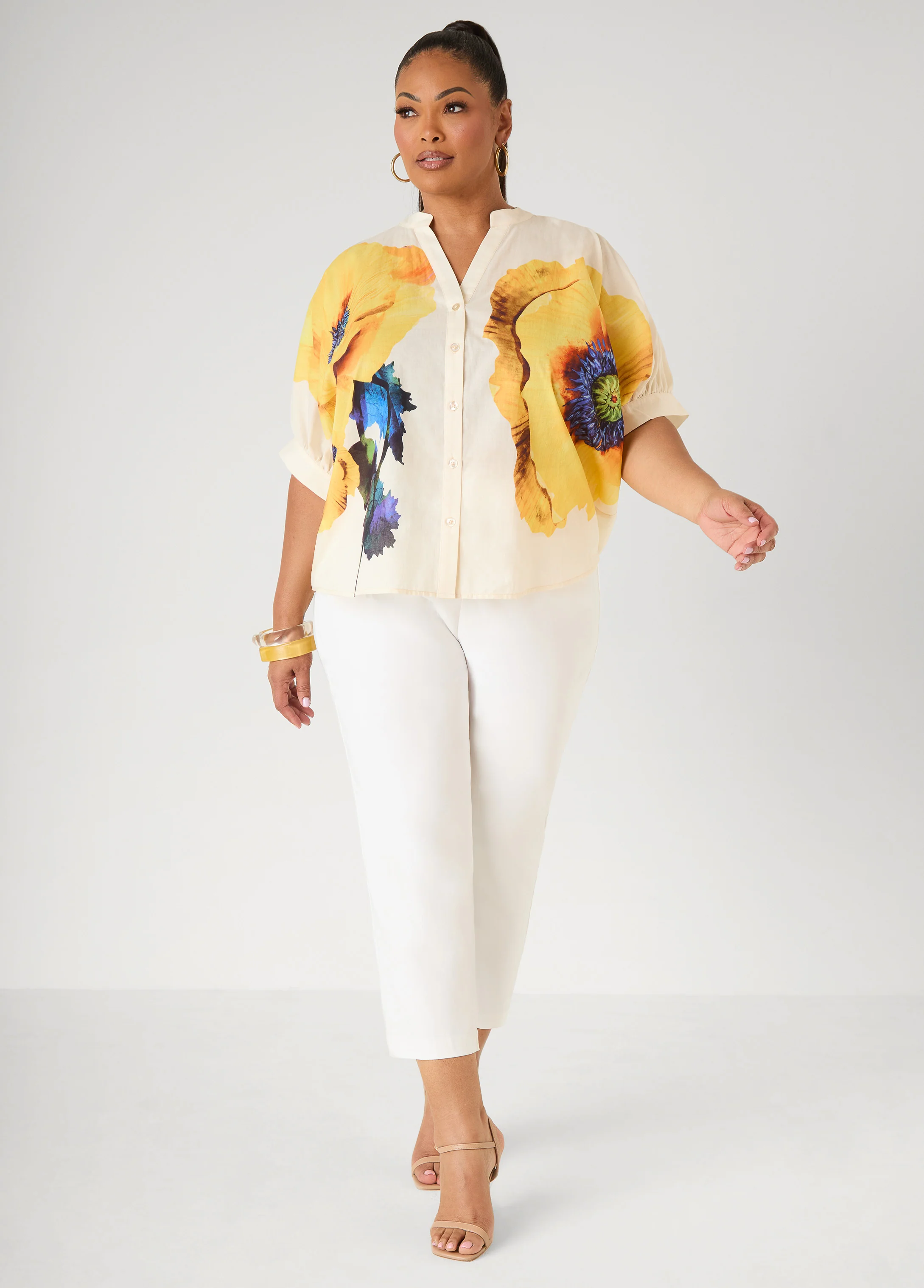 Floral Print Cotton Shirt - Image 3