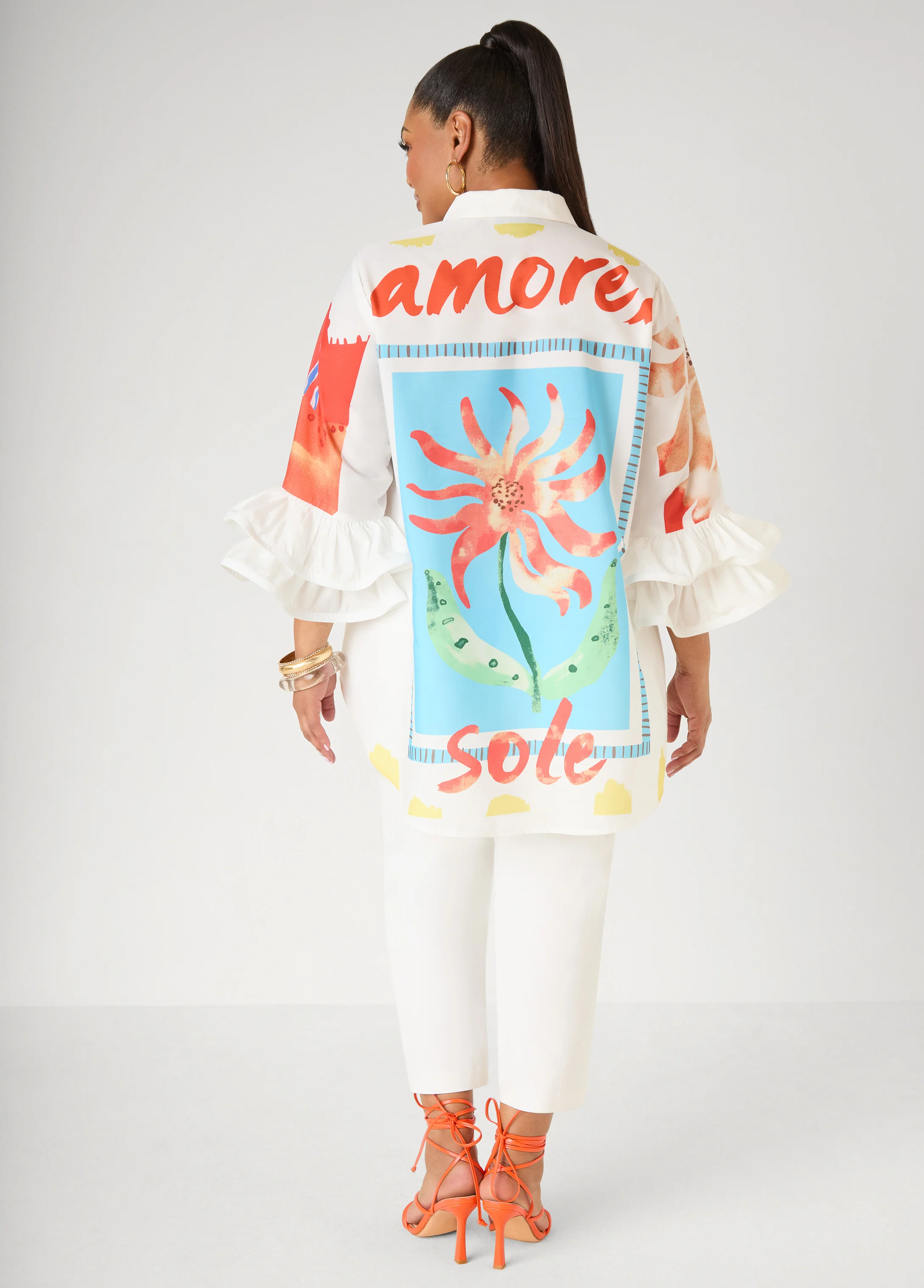 Ruffled Amore Hi Low Shirt - Image 2