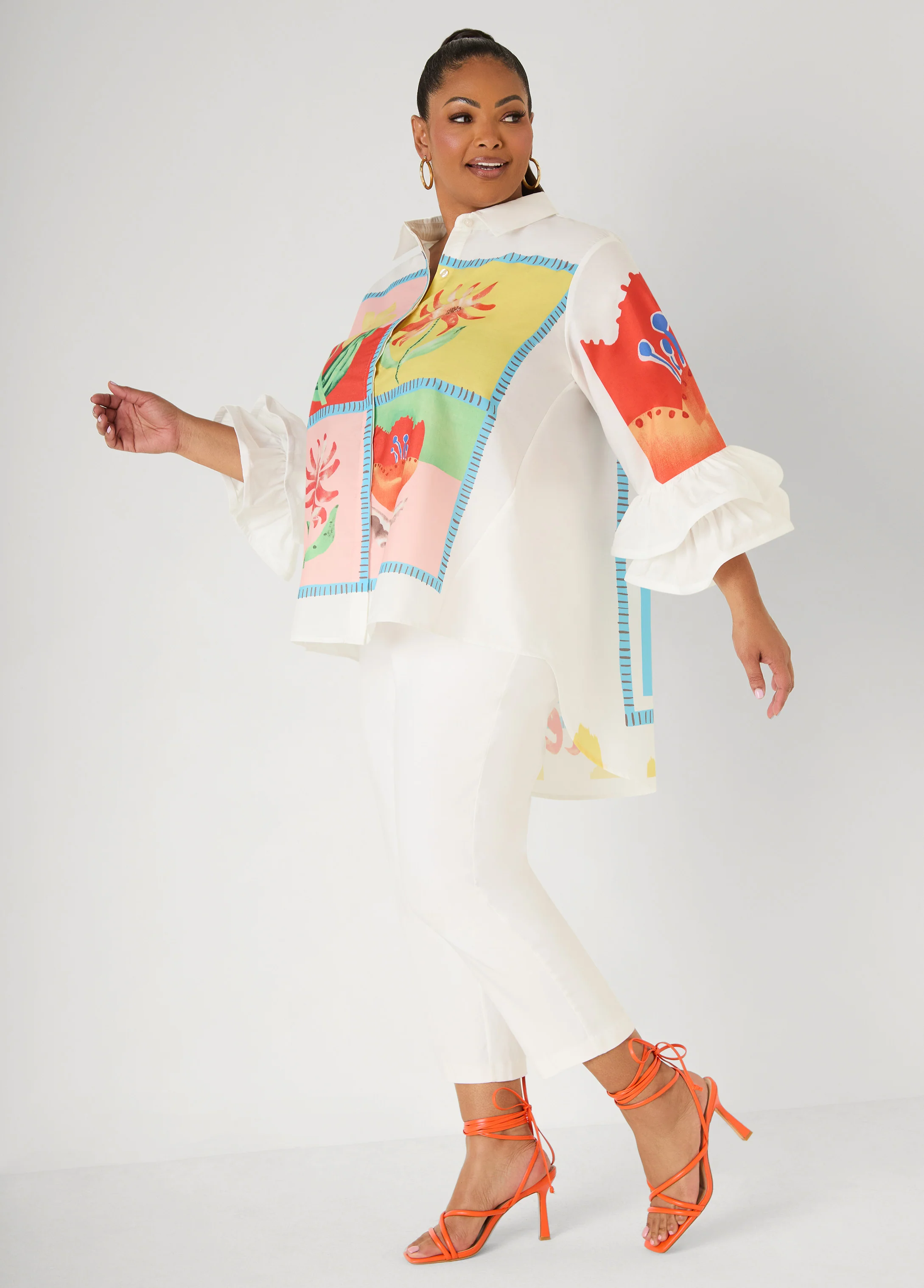 Ruffled Amore Hi Low Shirt - Image 3