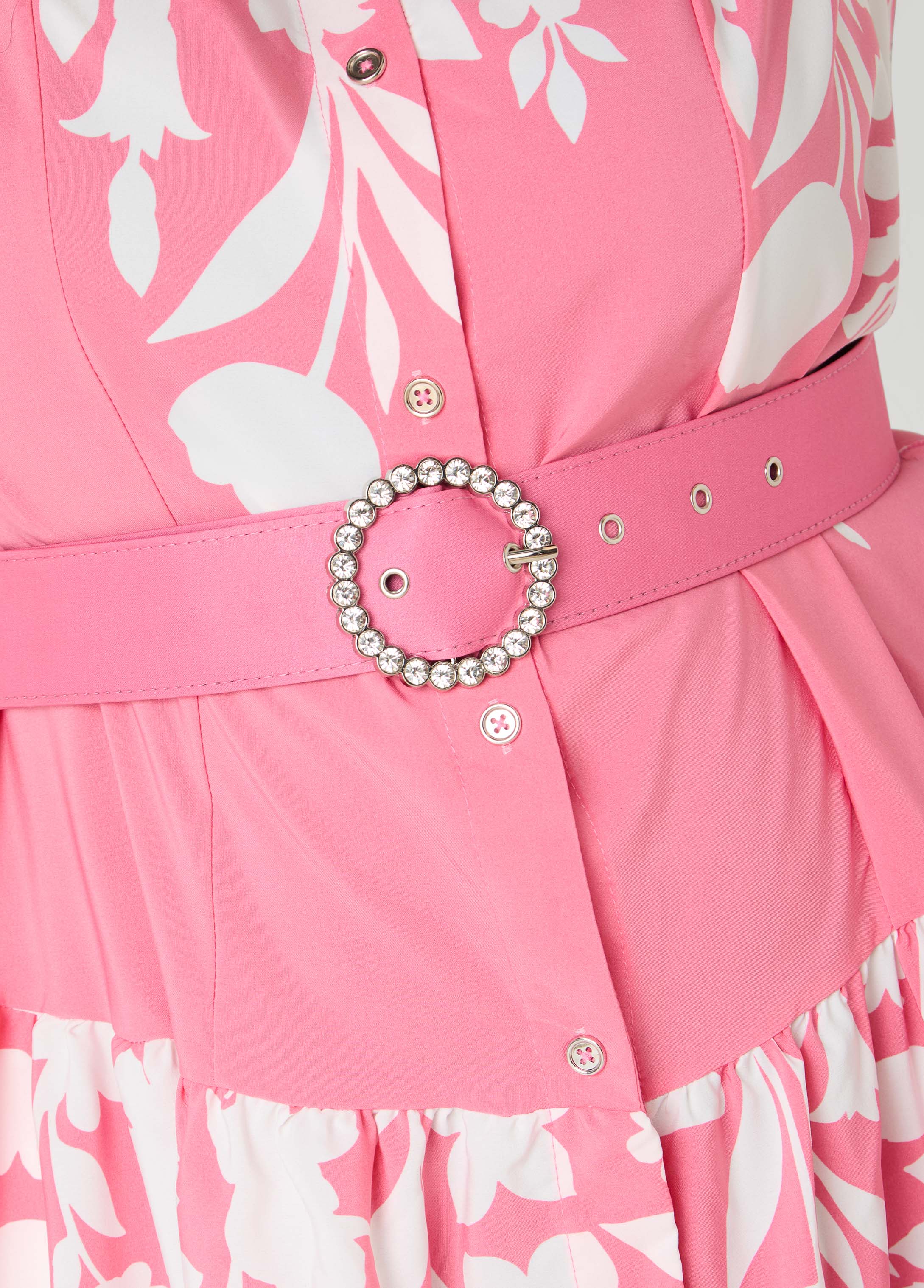 Belted Floral Midaxi Shirtdress - Image 4