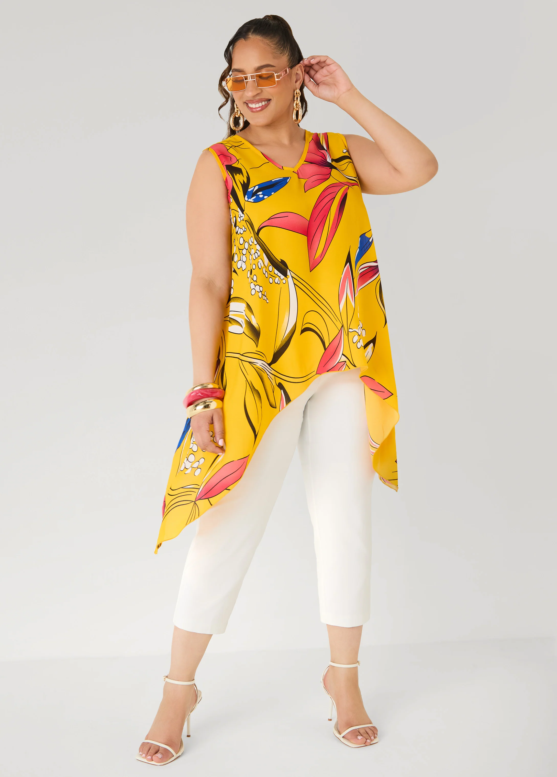 Floral Print Handkerchief Top - Image 3