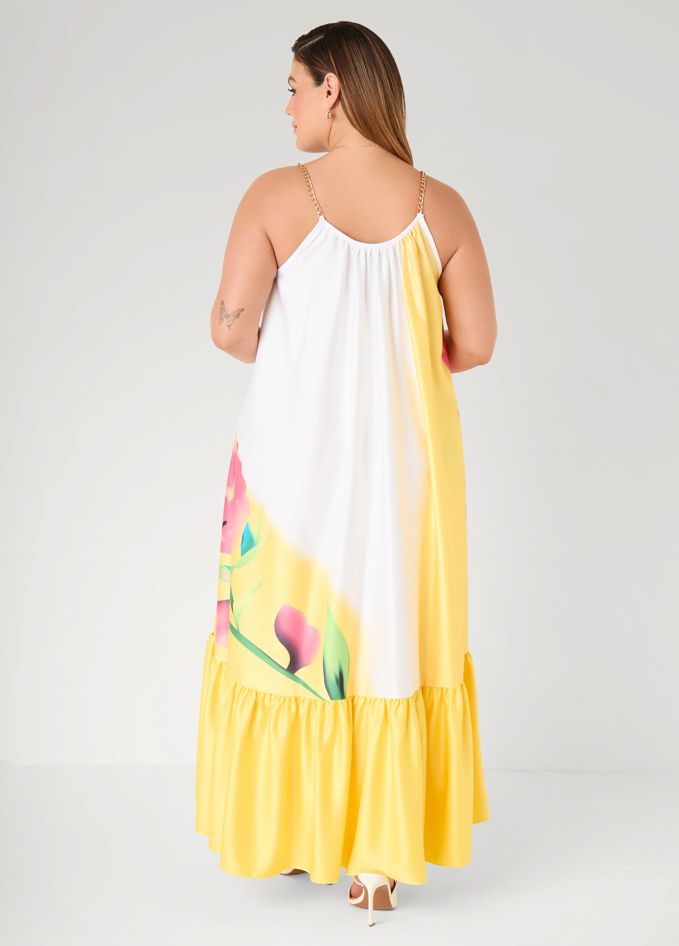Chain Trimmed Floral Maxi Dress - Image 2