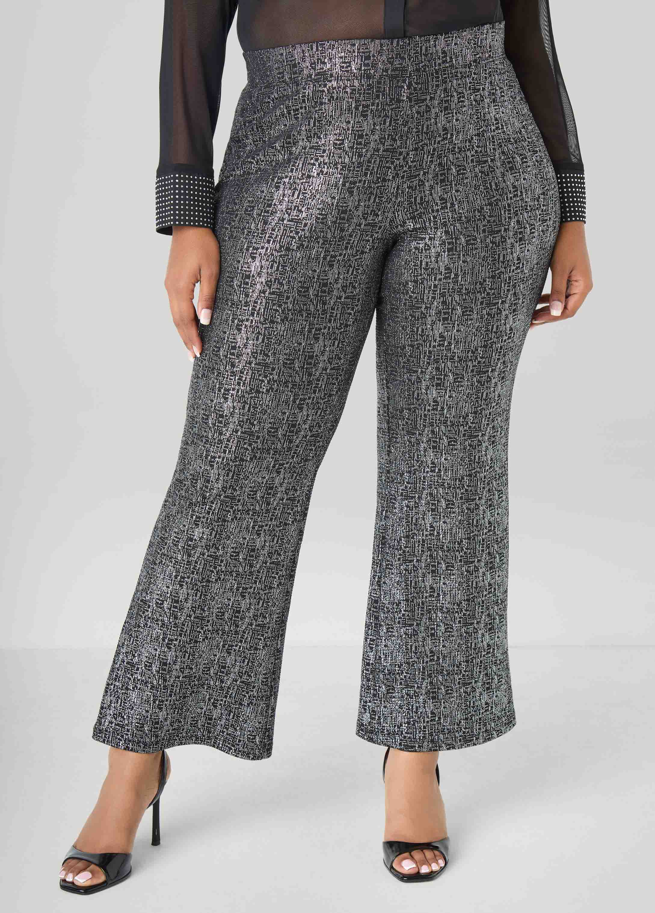 Metallic Wide Leg Pants - Image 3